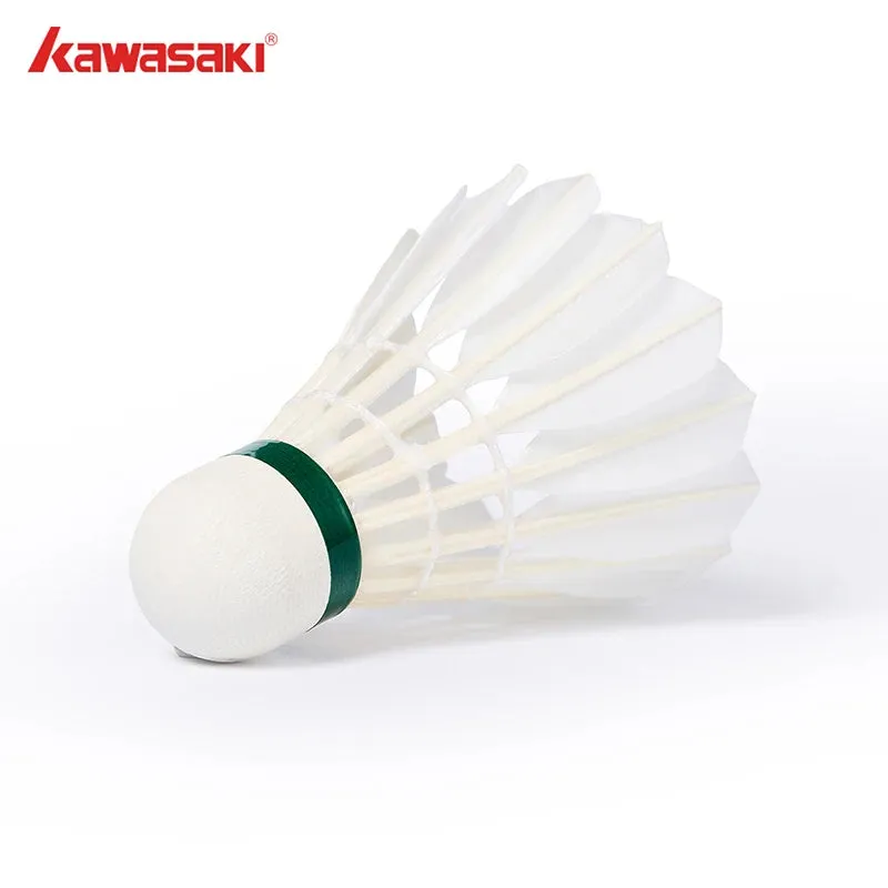 12PCS Kawasaki Badminton Shuttlecock King 8E Goose Feather Badminton Shuttlecock Training Sports Speed 76 77 Badminton Ball