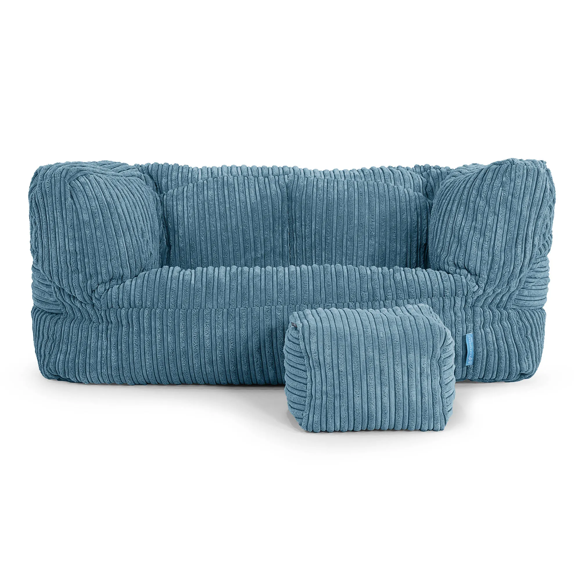 Albert Kids Sofa Bean Bag 2-6 yr - Cord Aegean Blue