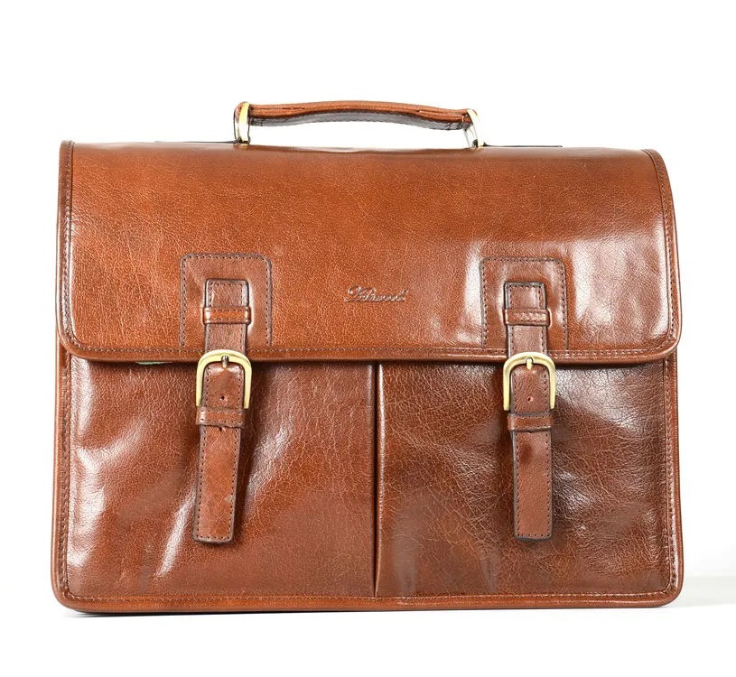 Ashwood Chelsea Range Brown Leather Gareth Briefcase