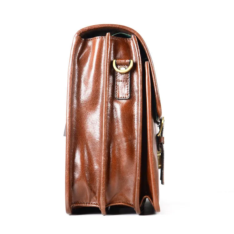 Ashwood Chelsea Range Brown Leather Gareth Briefcase