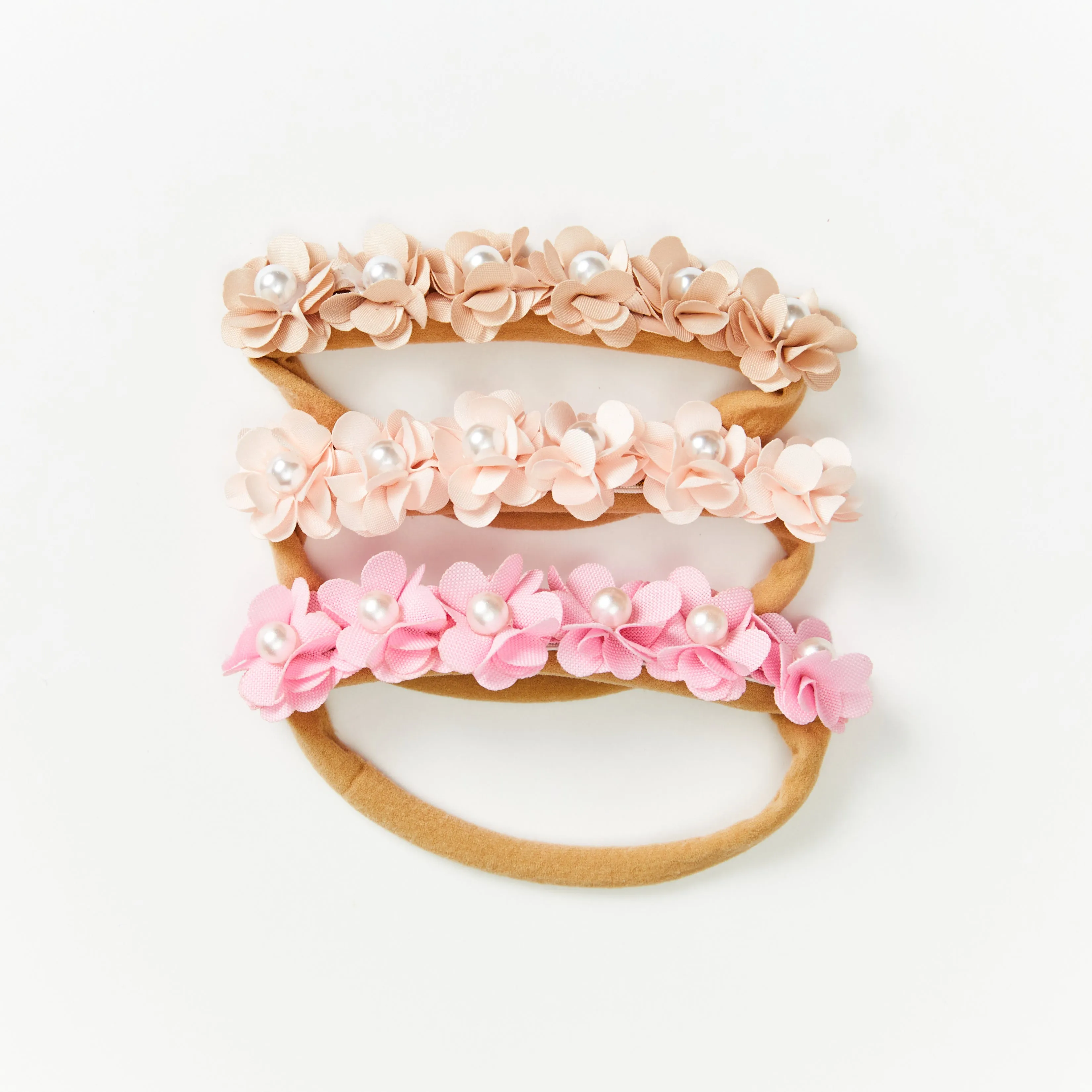 Baby Girl Mini Little Flower Crown Headband in Rose Ash