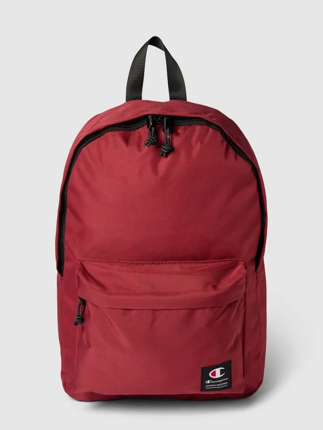 Backpack with CHAMPION label, dark red