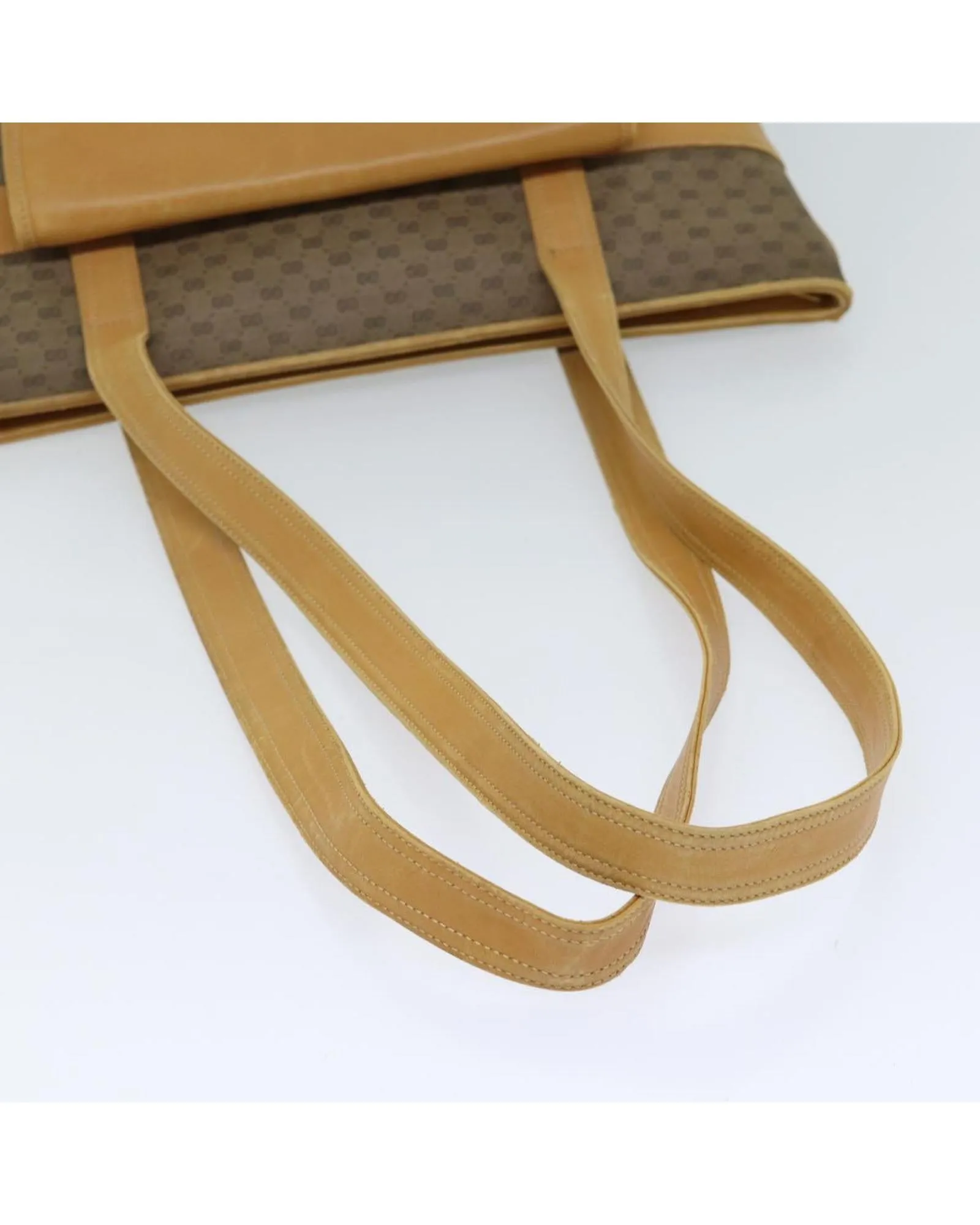 Beige Micro GG Supreme Tote Bag in PVC Leather