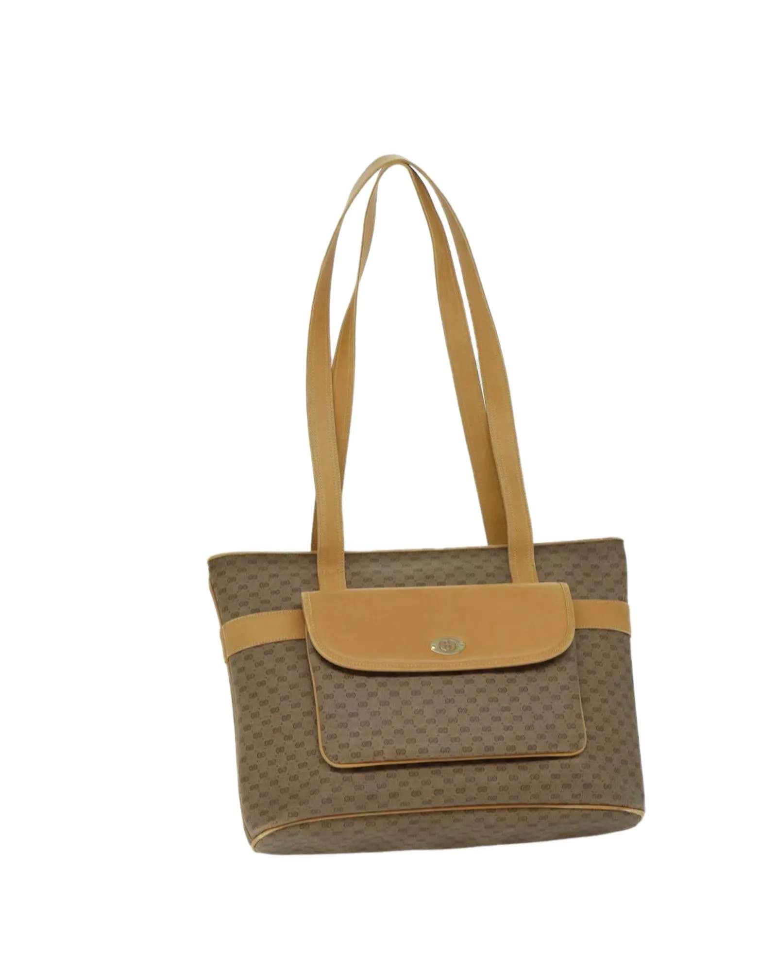 Beige Micro GG Supreme Tote Bag in PVC Leather