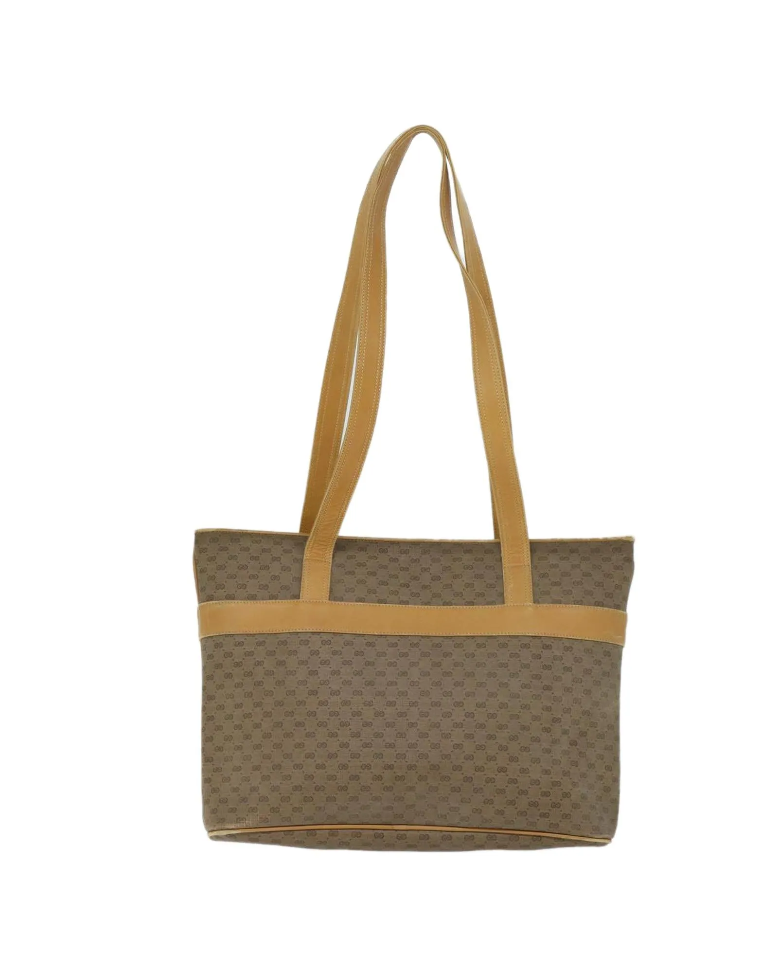 Beige Micro GG Supreme Tote Bag in PVC Leather