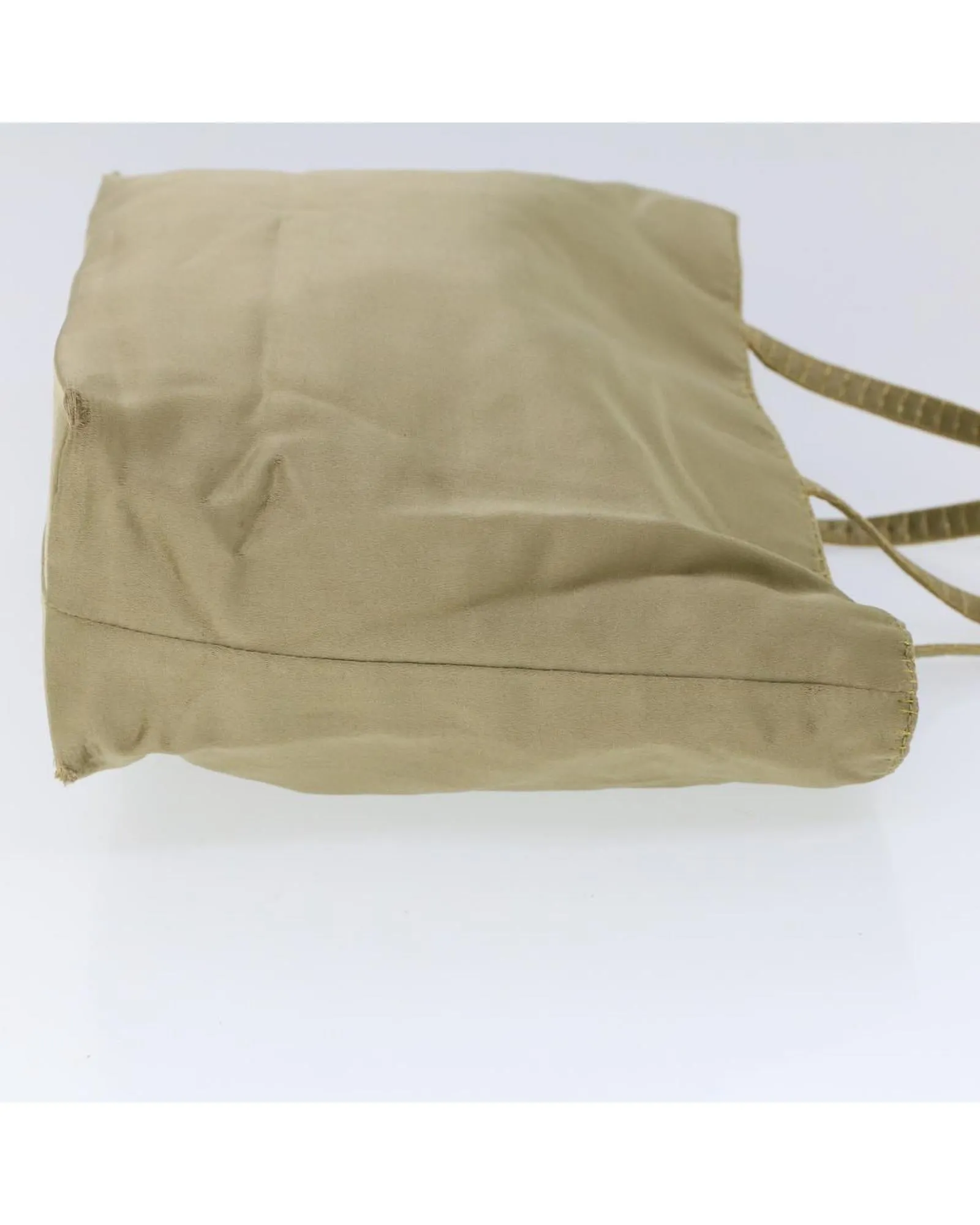 Beige Satin Tote Bag