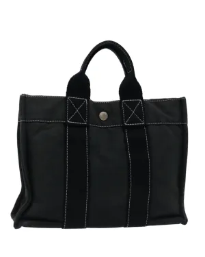 Black Canvas Tote Bag with Accessories - CD Rank