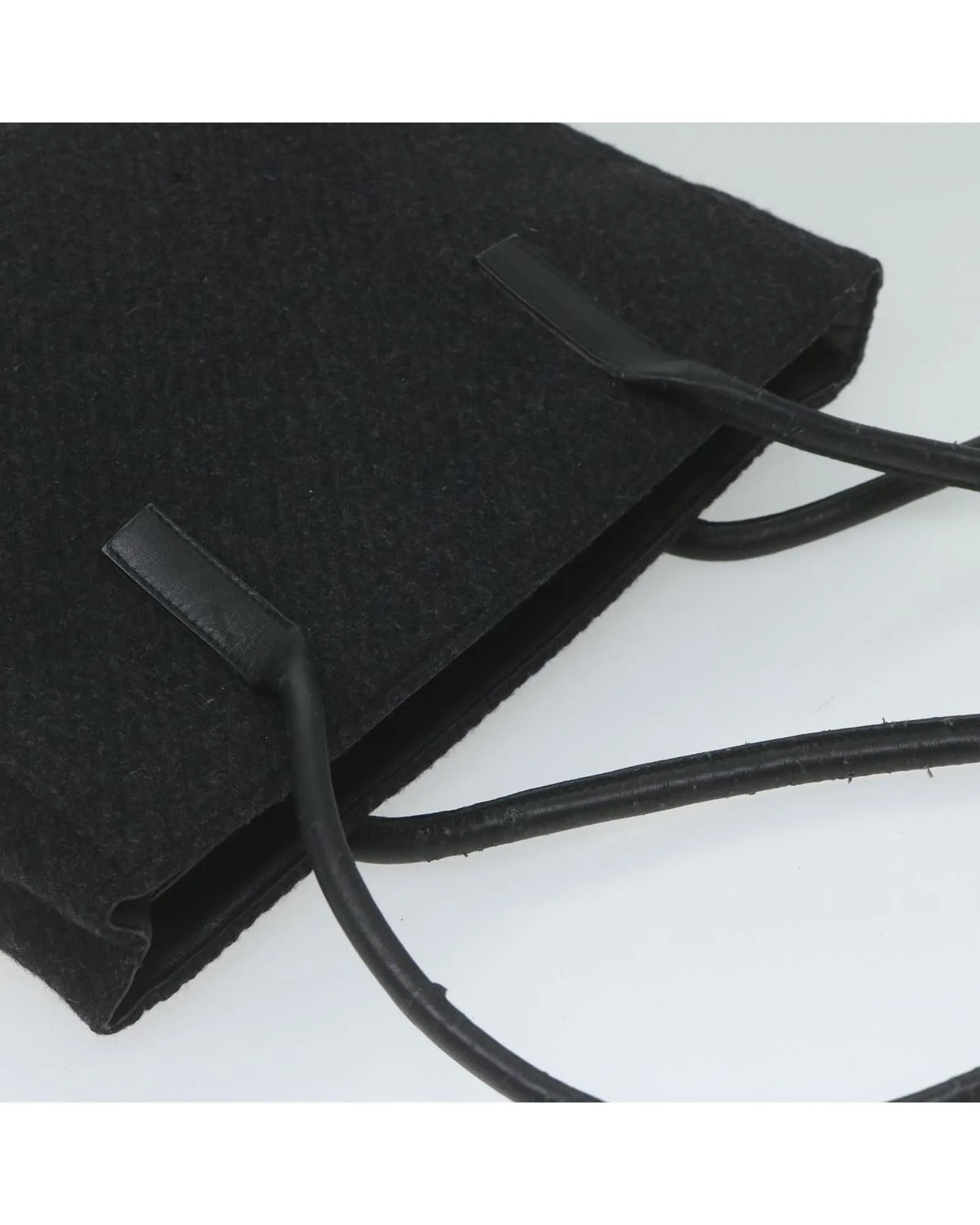 Black Wool Tote Bag