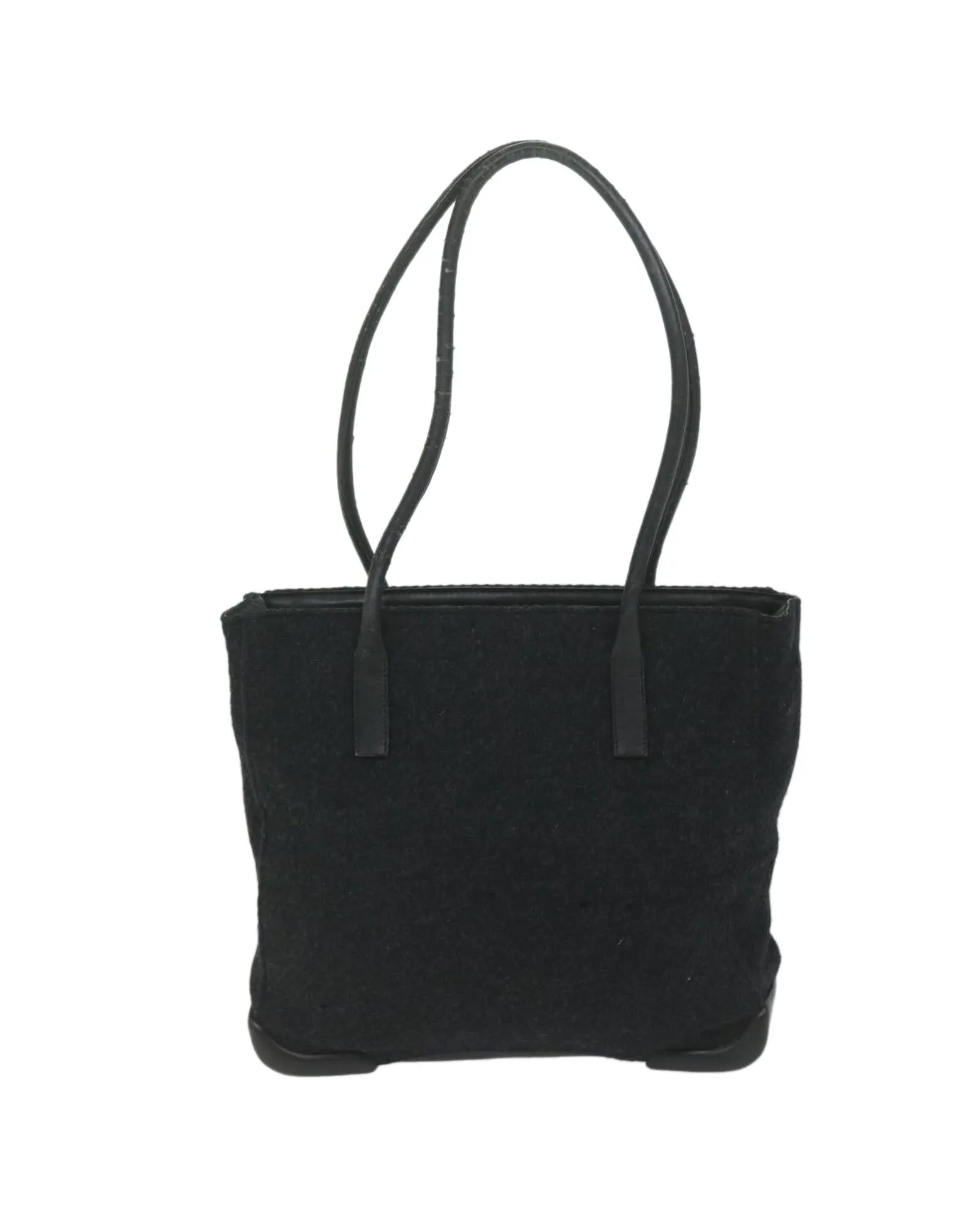 Black Wool Tote Bag