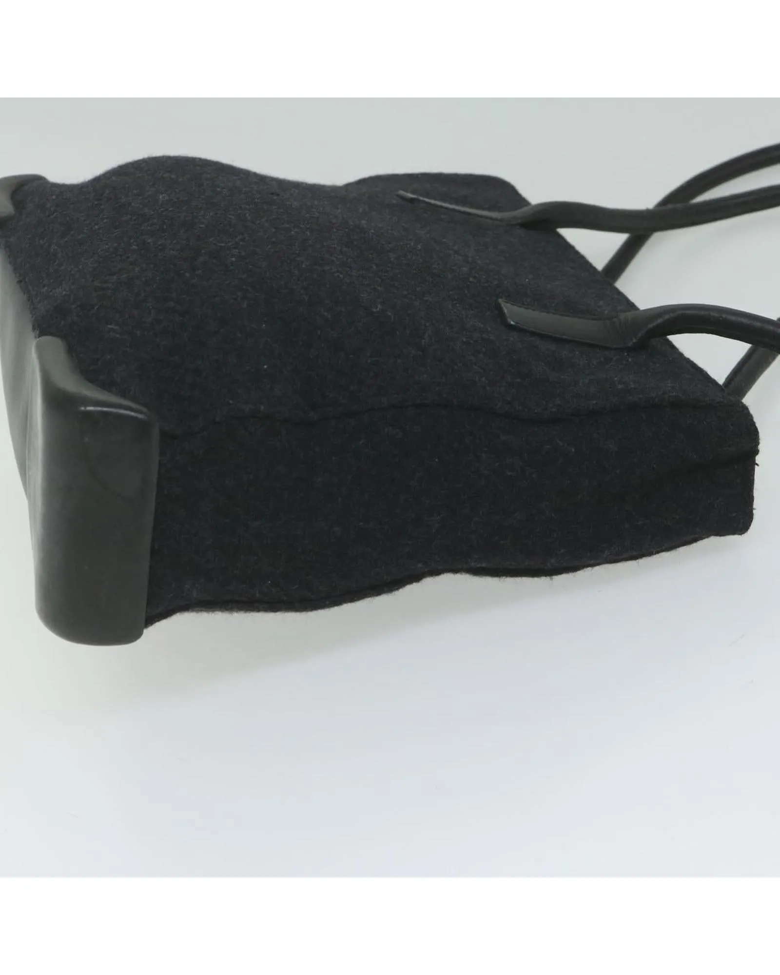 Black Wool Tote Bag