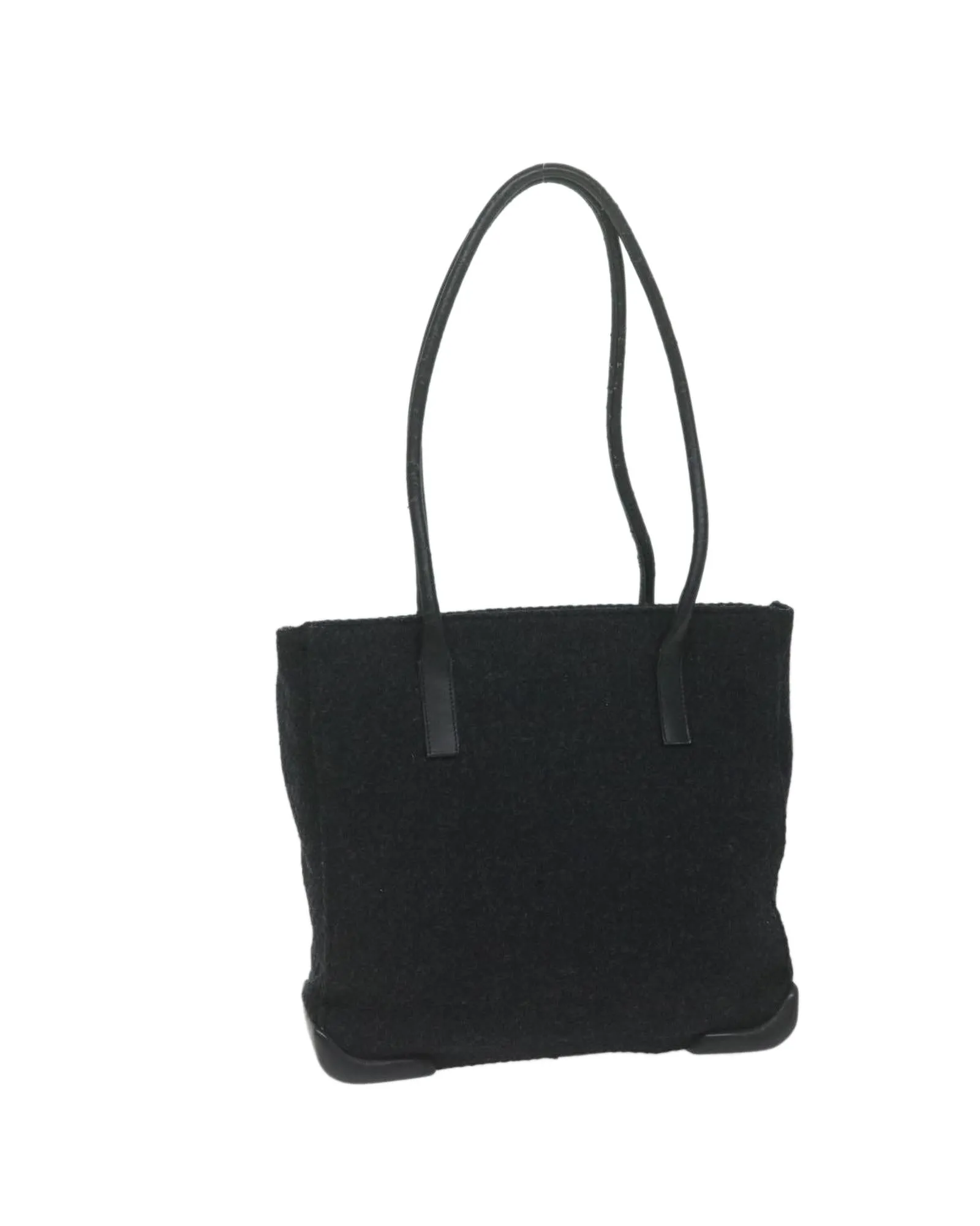 Black Wool Tote Bag