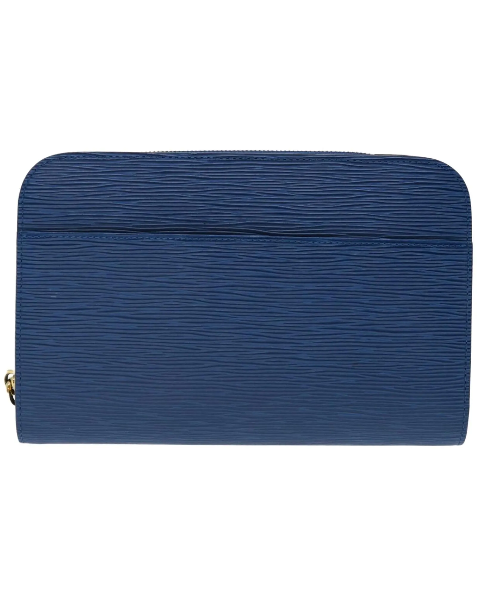 Blue Epi Leather Clutch Bag with Accessories - Rank B