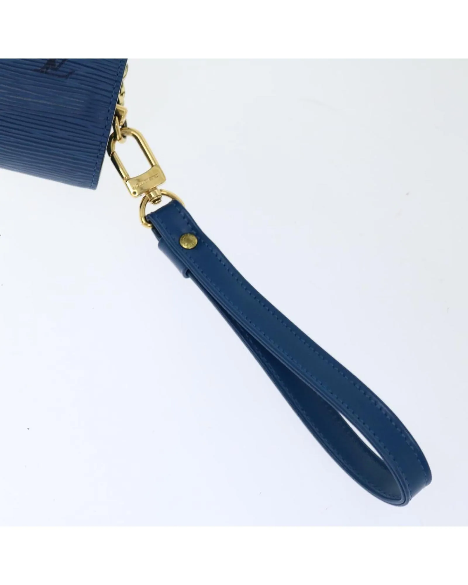 Blue Epi Leather Clutch Bag with Accessories - Rank B