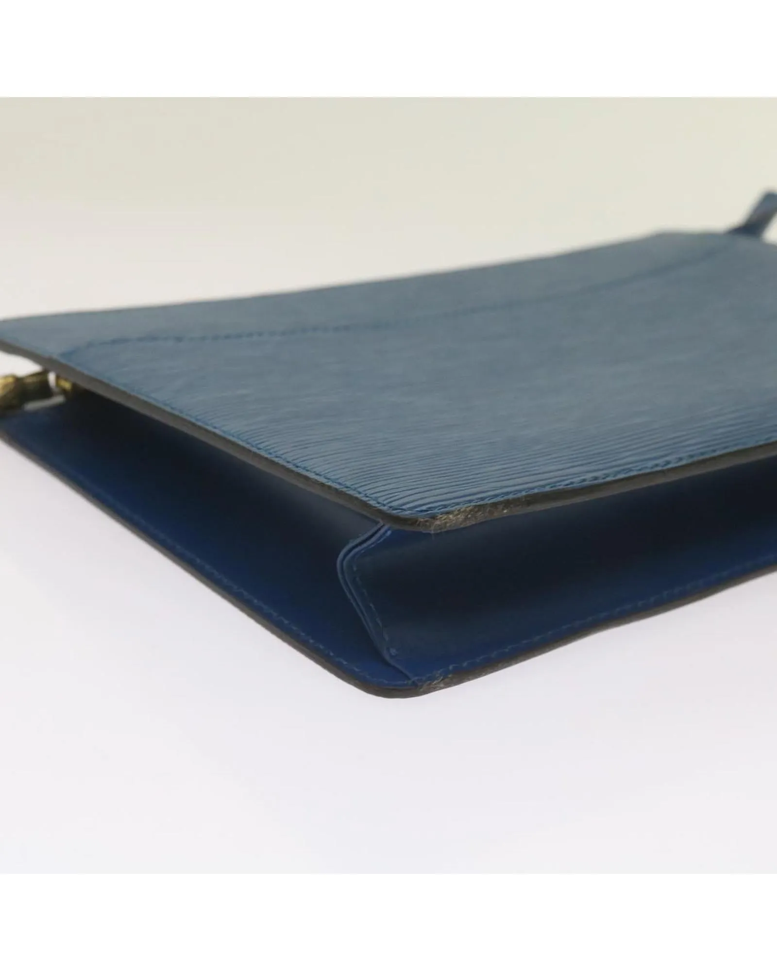 Blue Epi Leather Clutch Bag with Accessories