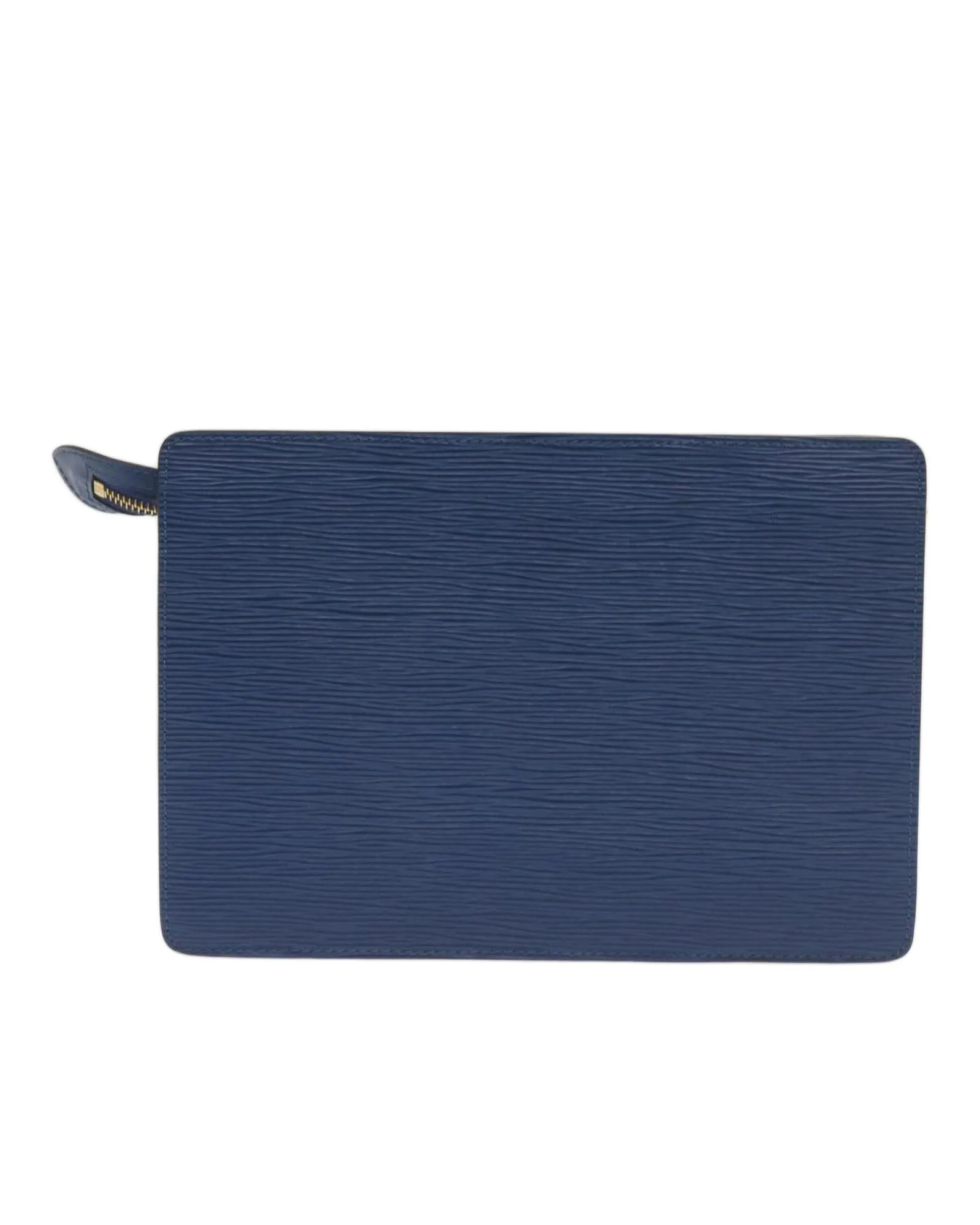 Blue Epi Leather Clutch Bag with Accessories