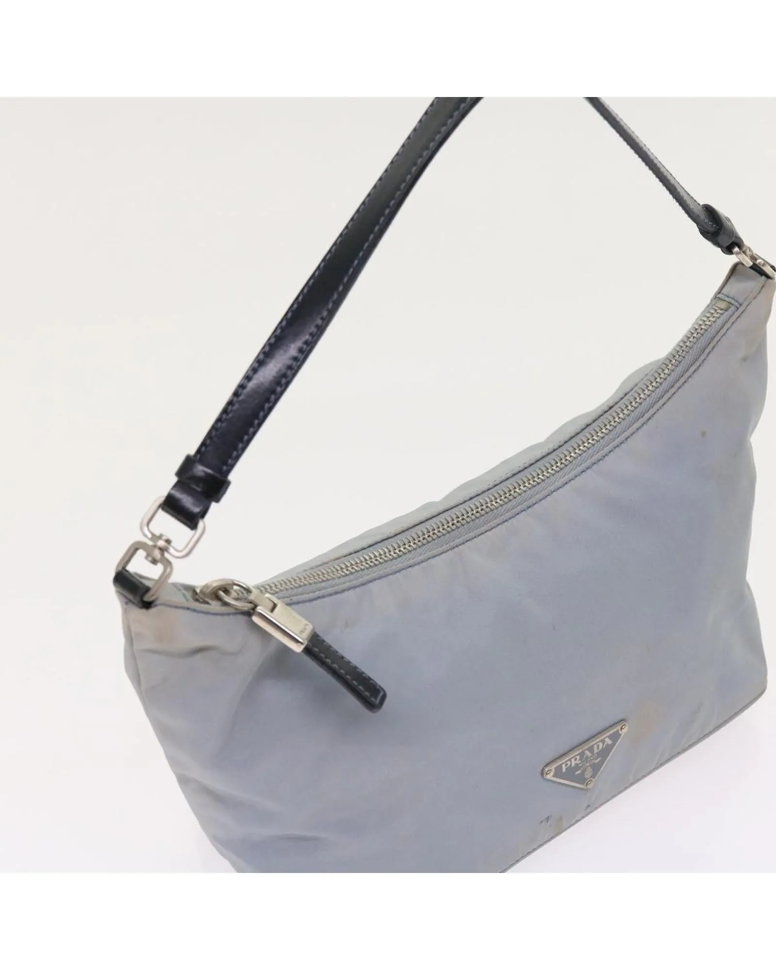 Blue Nylon Shoulder Bag with Accessories - Rank C