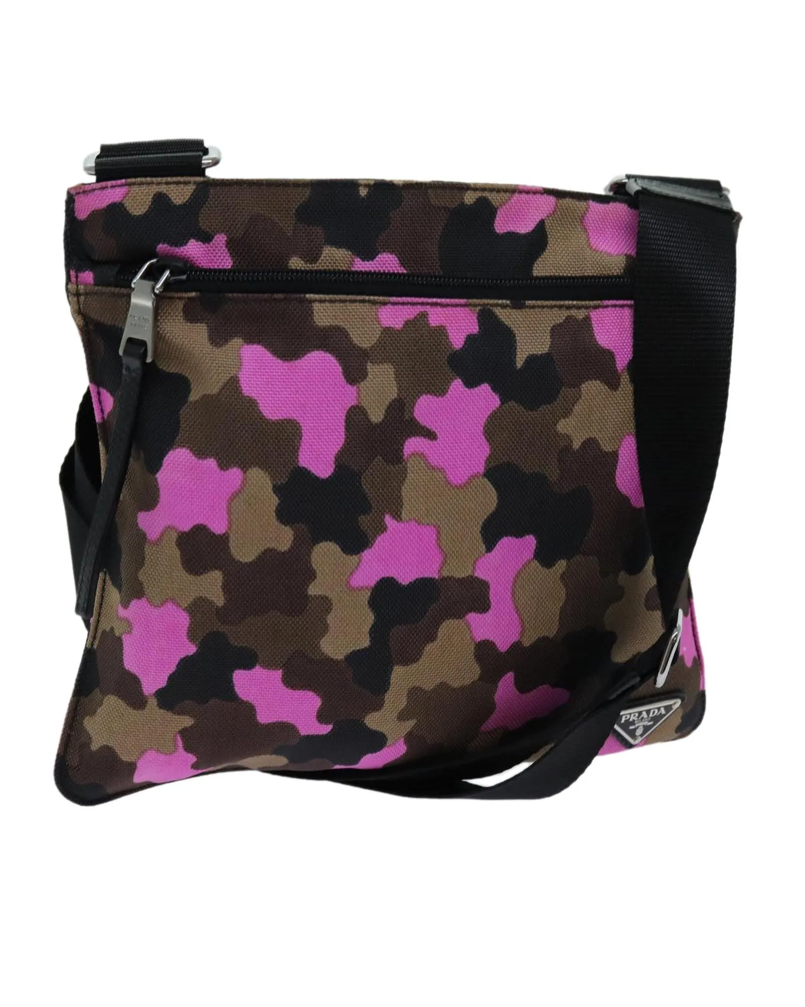 Camouflage Nylon Shoulder Bag with Dust Bag and Guarantee Card - Italy