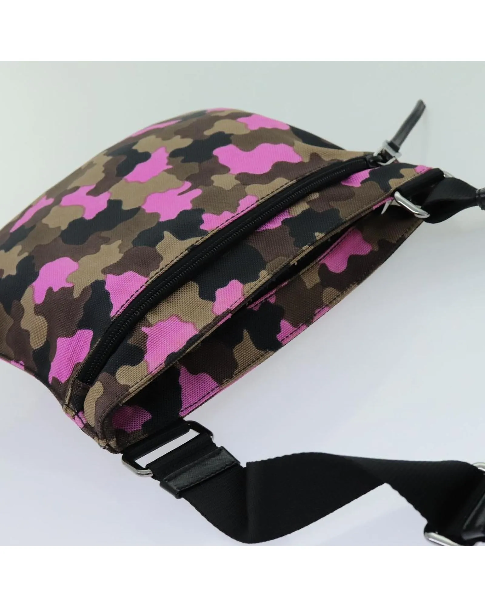 Camouflage Nylon Shoulder Bag with Dust Bag and Guarantee Card - Italy