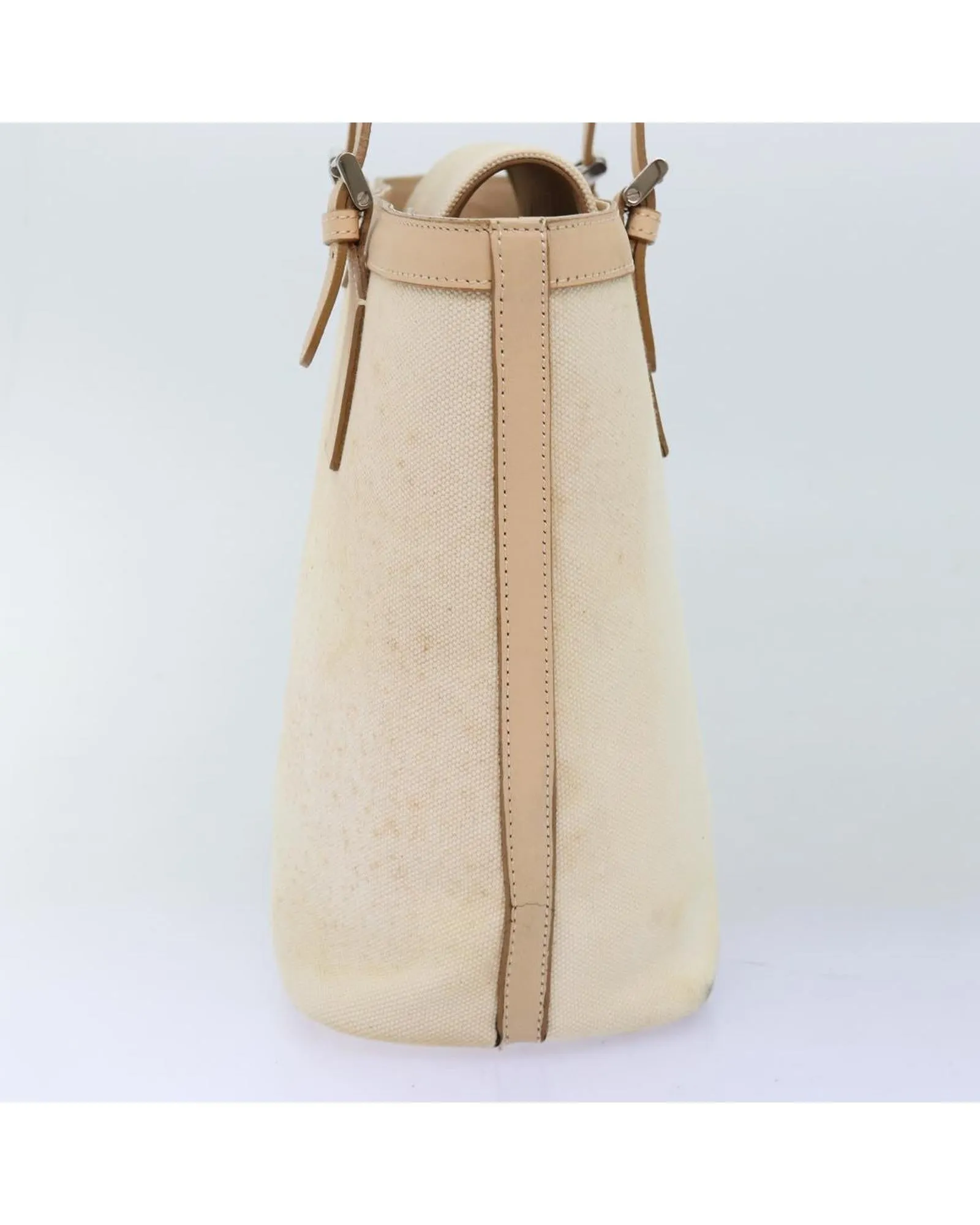 Canvas Beige Hand Bag with Accessories and CD Rank