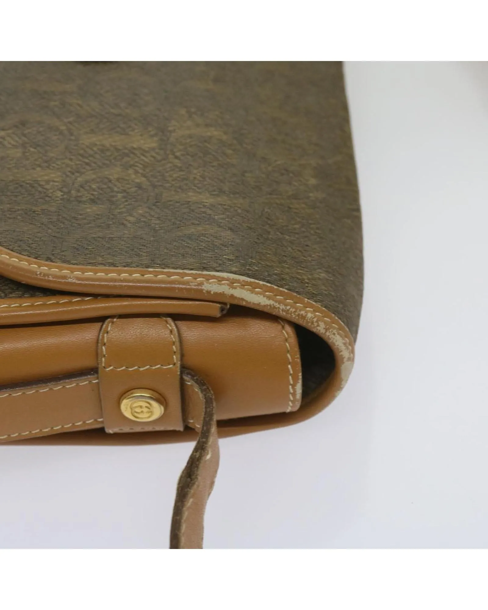 Canvas Brown Shoulder Bag with Authenticity