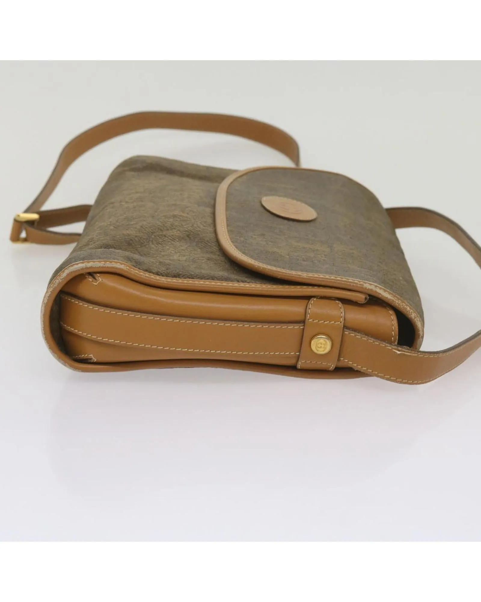 Canvas Brown Shoulder Bag with Authenticity