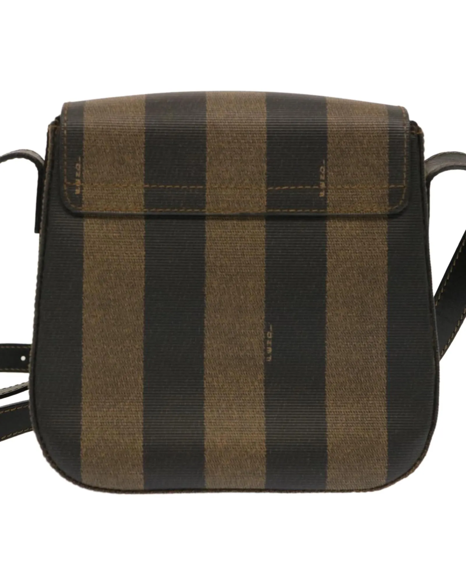 Canvas Shoulder Bag with Adjustable Strap and Pequin Pattern