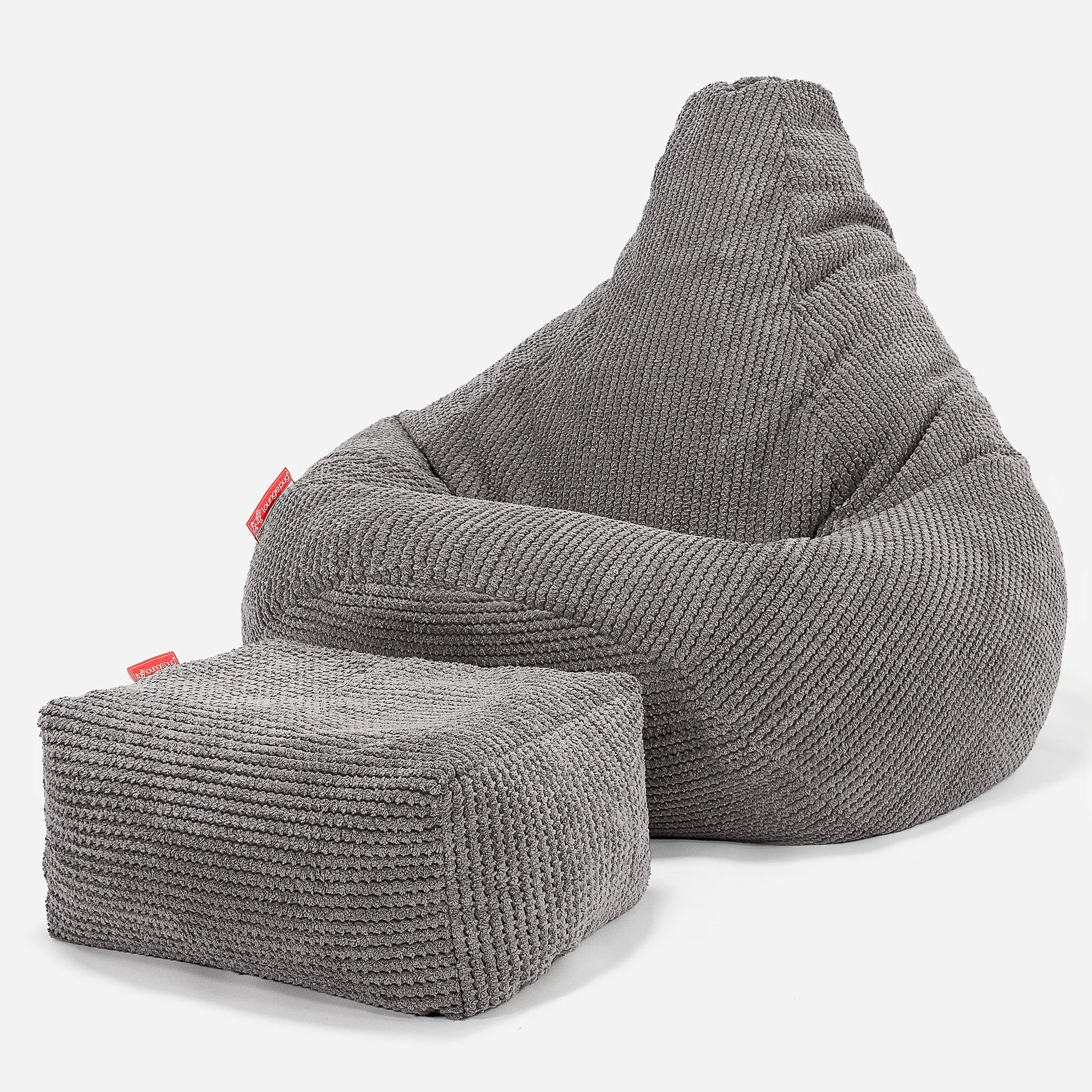 Children's Gaming Bean Bag Chair 6-14 yr - Pom Pom Charcoal Grey