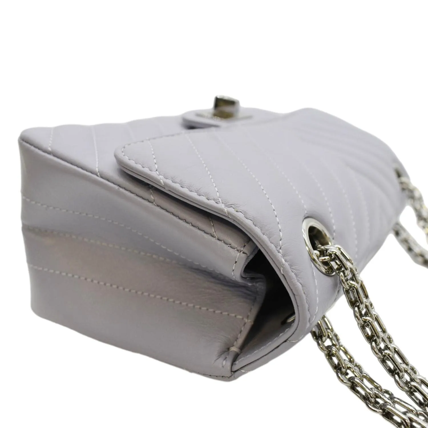 CL Reissue Flap Aged Calfskin Shoulder Bag Light Purple