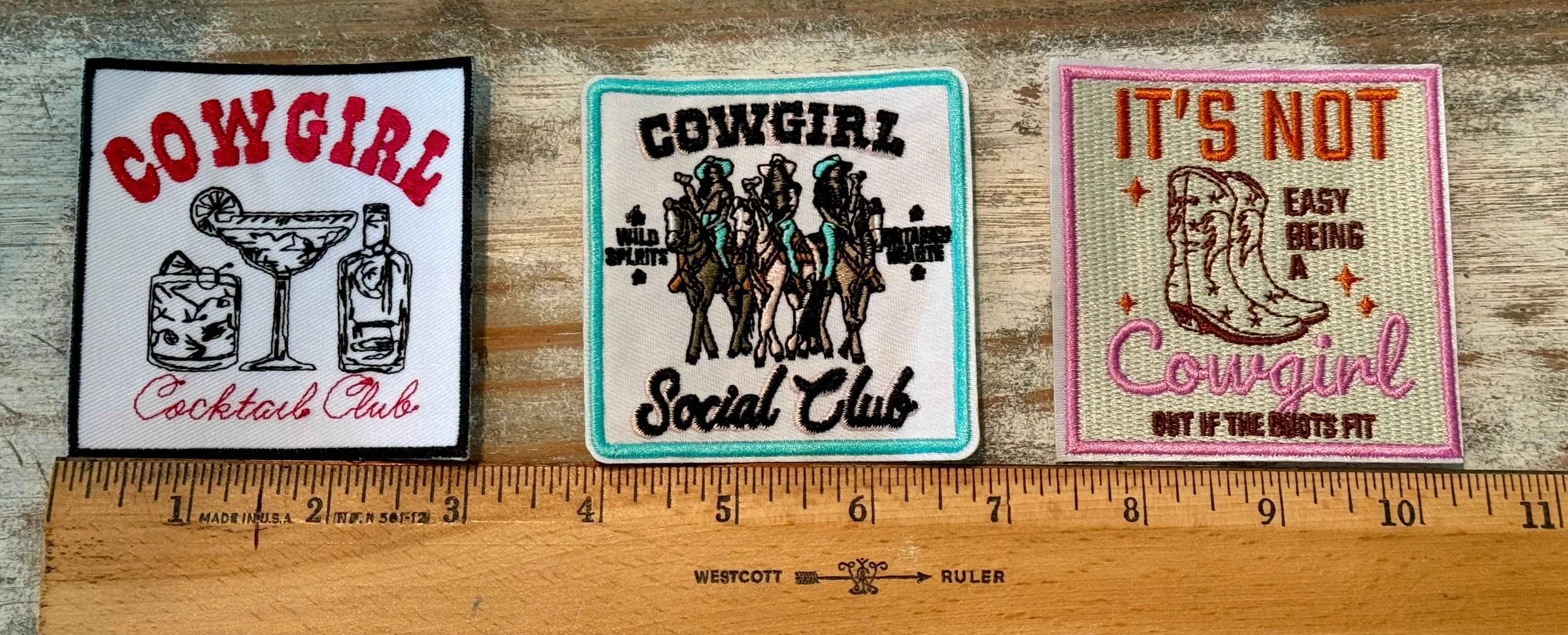 Cowgirl Cocktail Club Iron On Patch