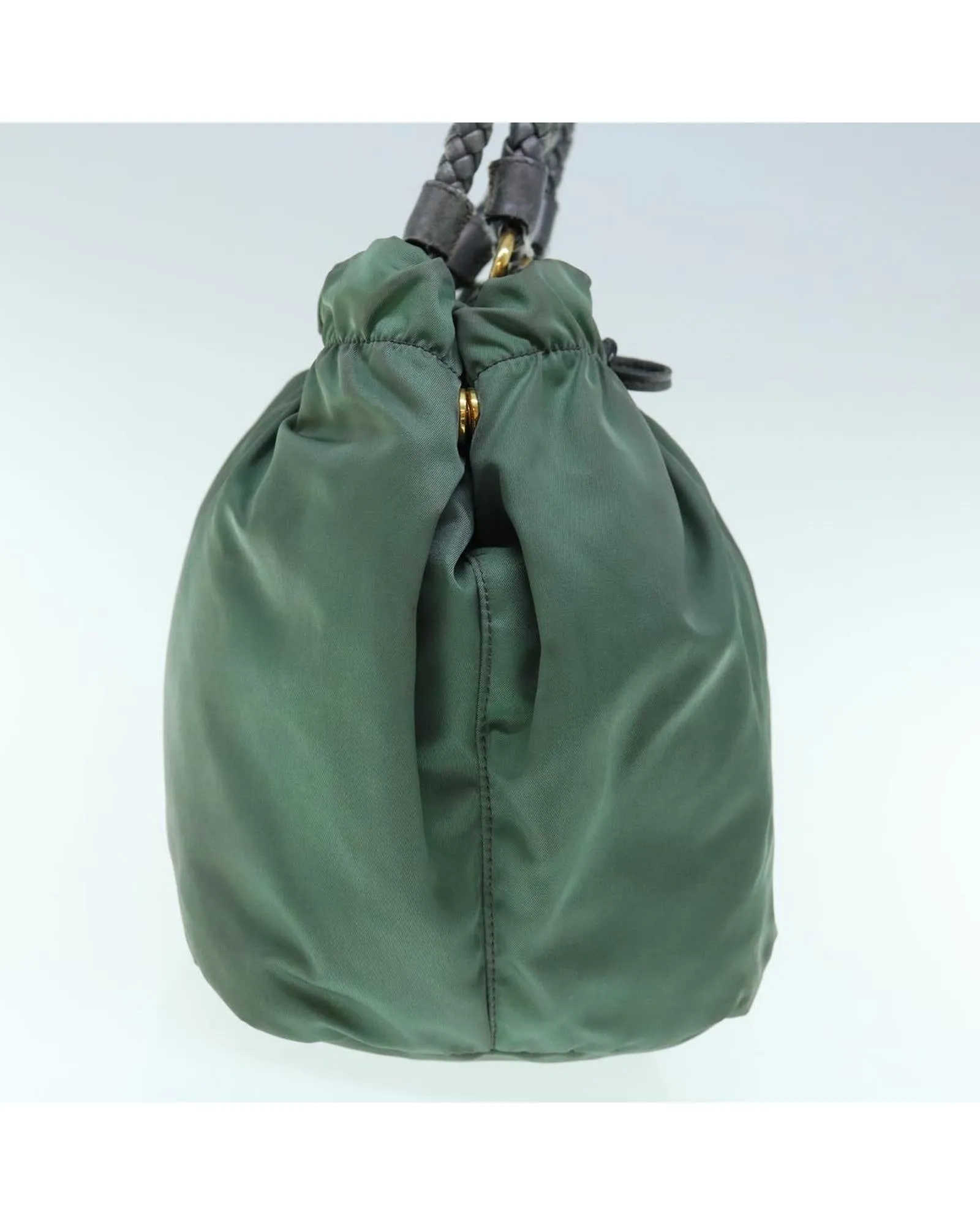 Green Nylon Hand Bag with Accessories - Rank C