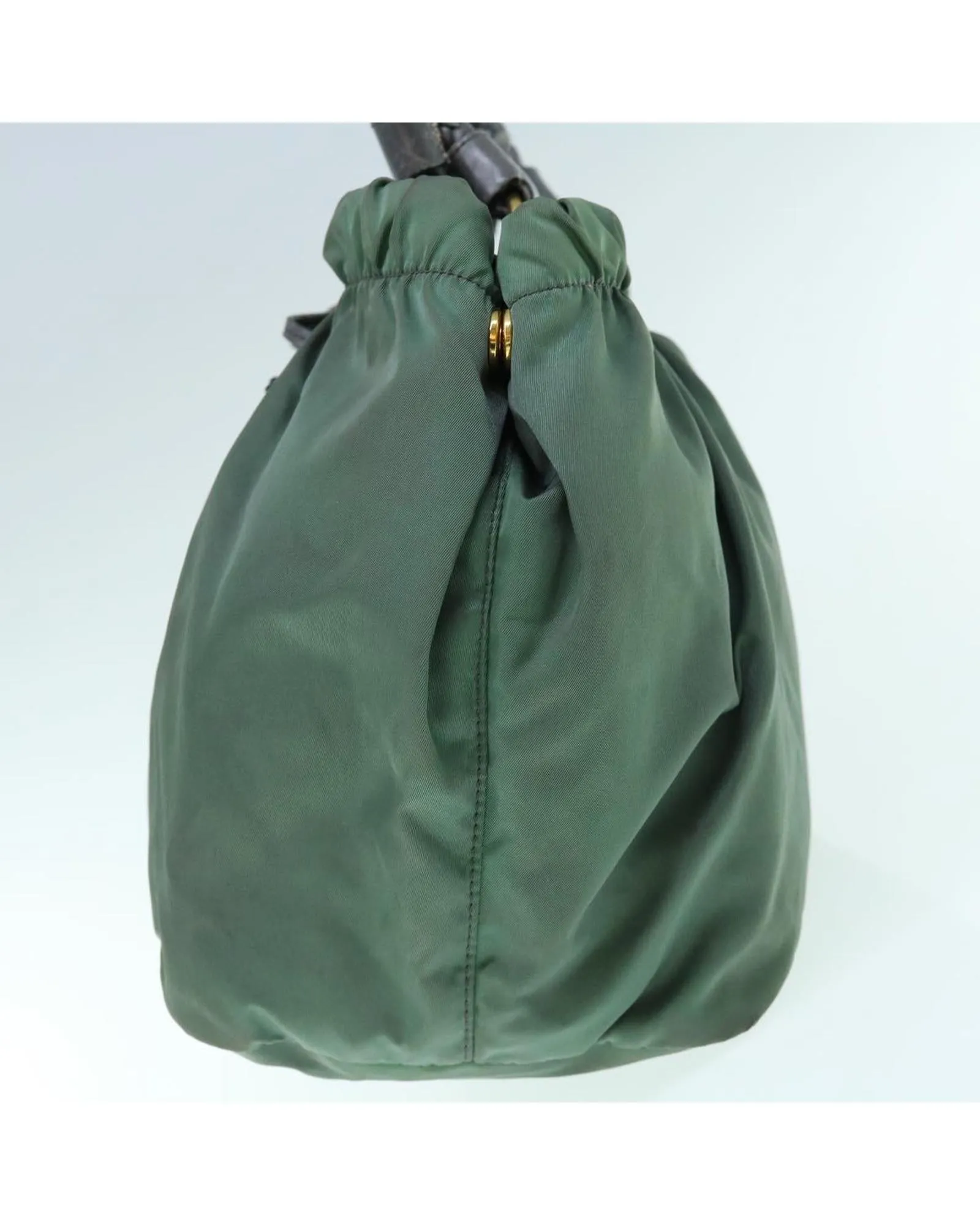 Green Nylon Hand Bag with Accessories - Rank C