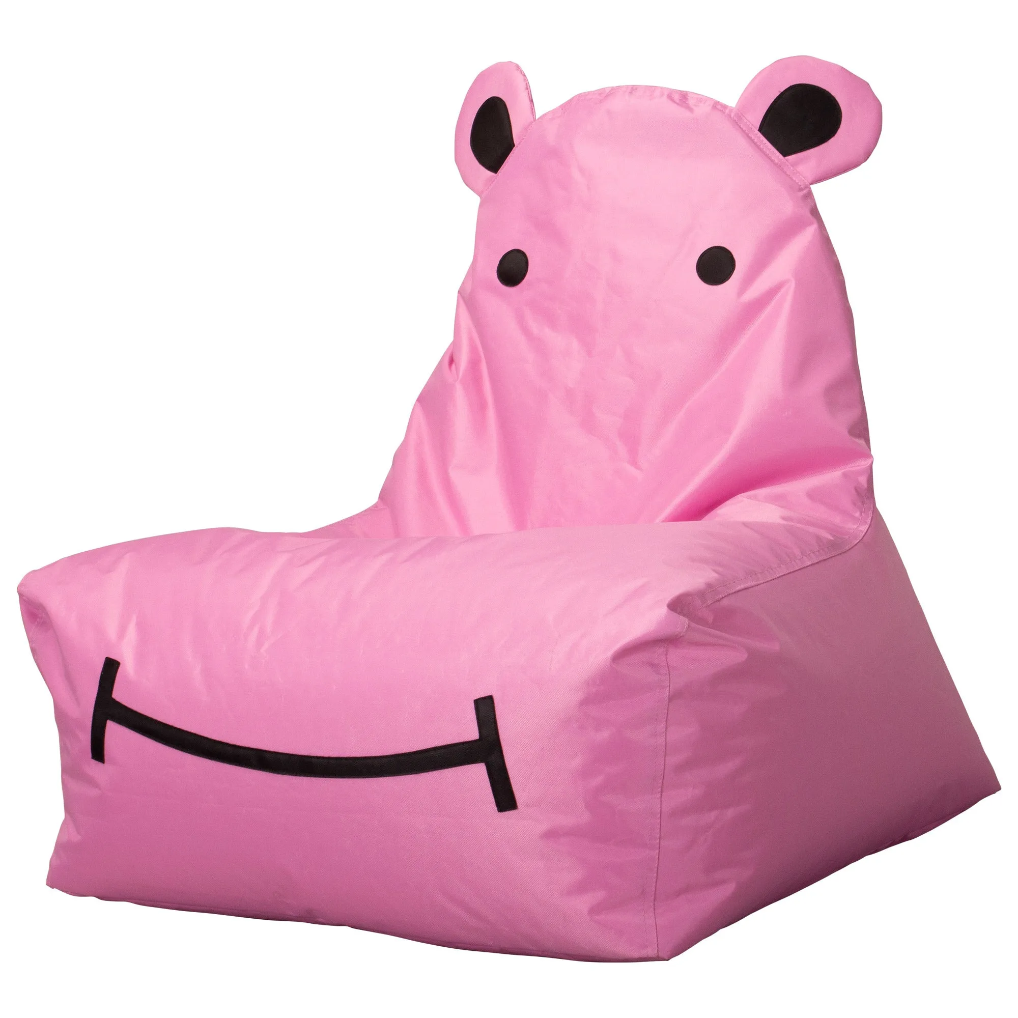 Hippo Kids Waterproof Bean Bag Chair 3-8 yr - SmartCanvas™ Cerise Pink