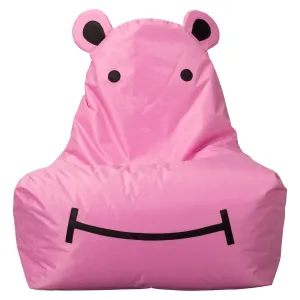 Hippo Kids Waterproof Bean Bag Chair 3-8 yr - SmartCanvas™ Cerise Pink