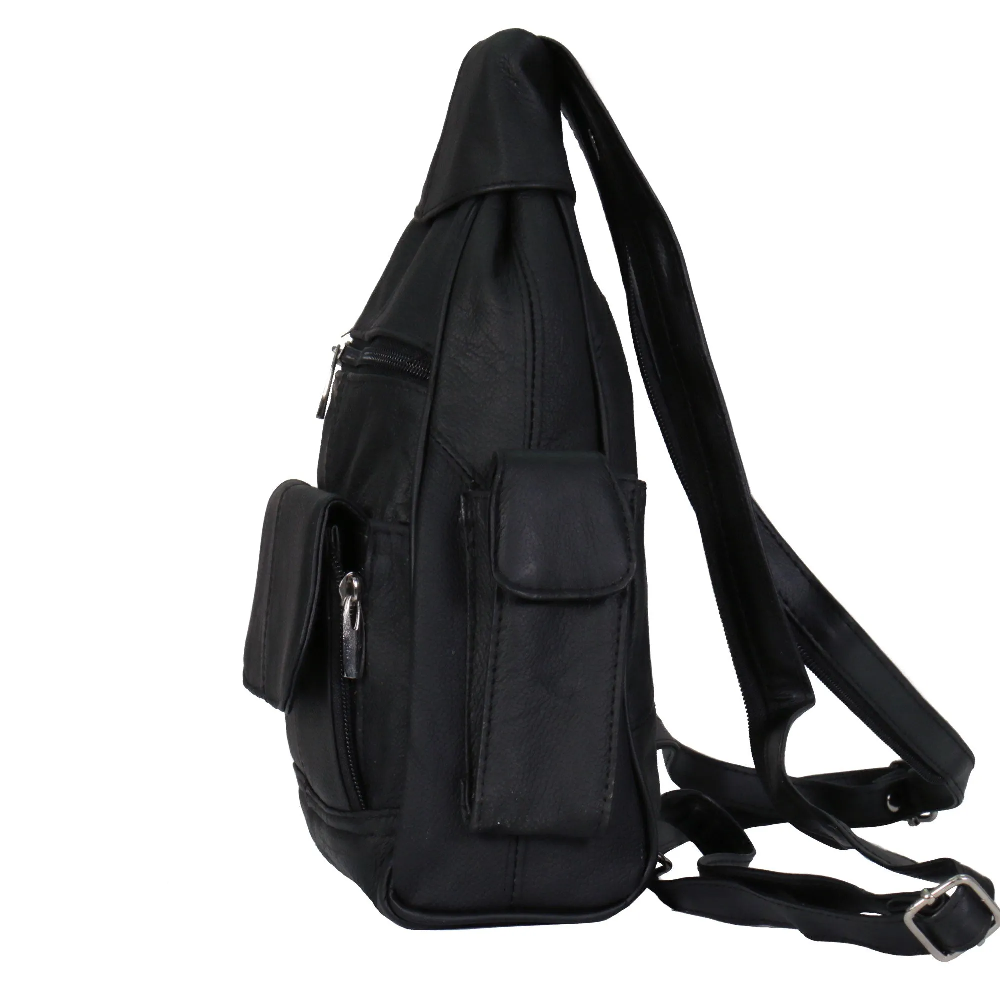 Hot Leathers BPA1005 Black Leather Backpack