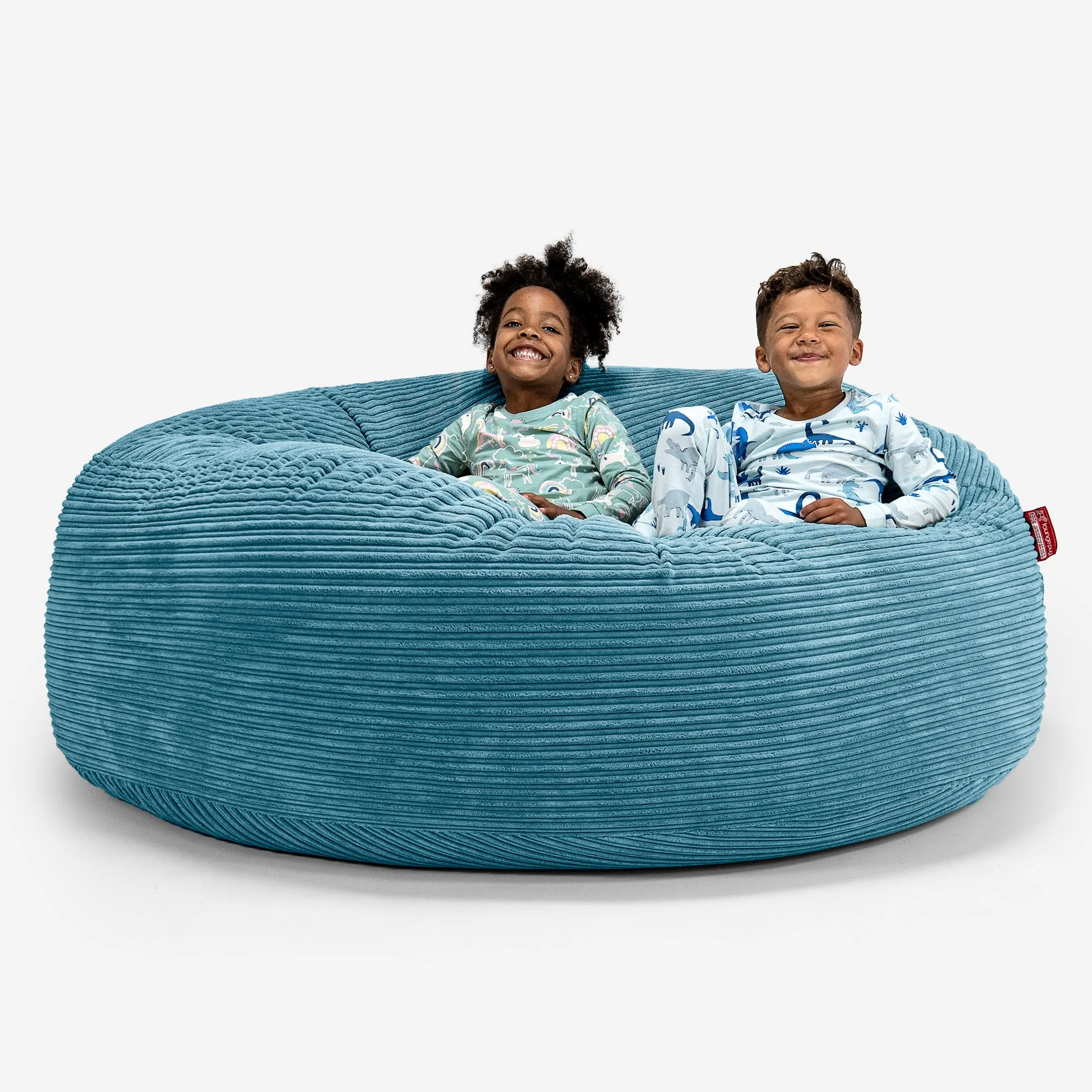 Huge Family Sized Kids Bean Bag 3-14 yr - Cord Aegean Blue