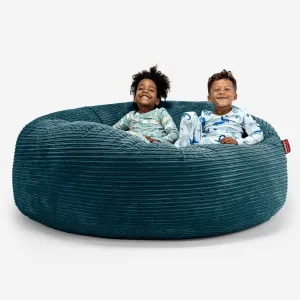 Huge Family Sized Kids Bean Bag 3-14 yr - Cord Teal Blue