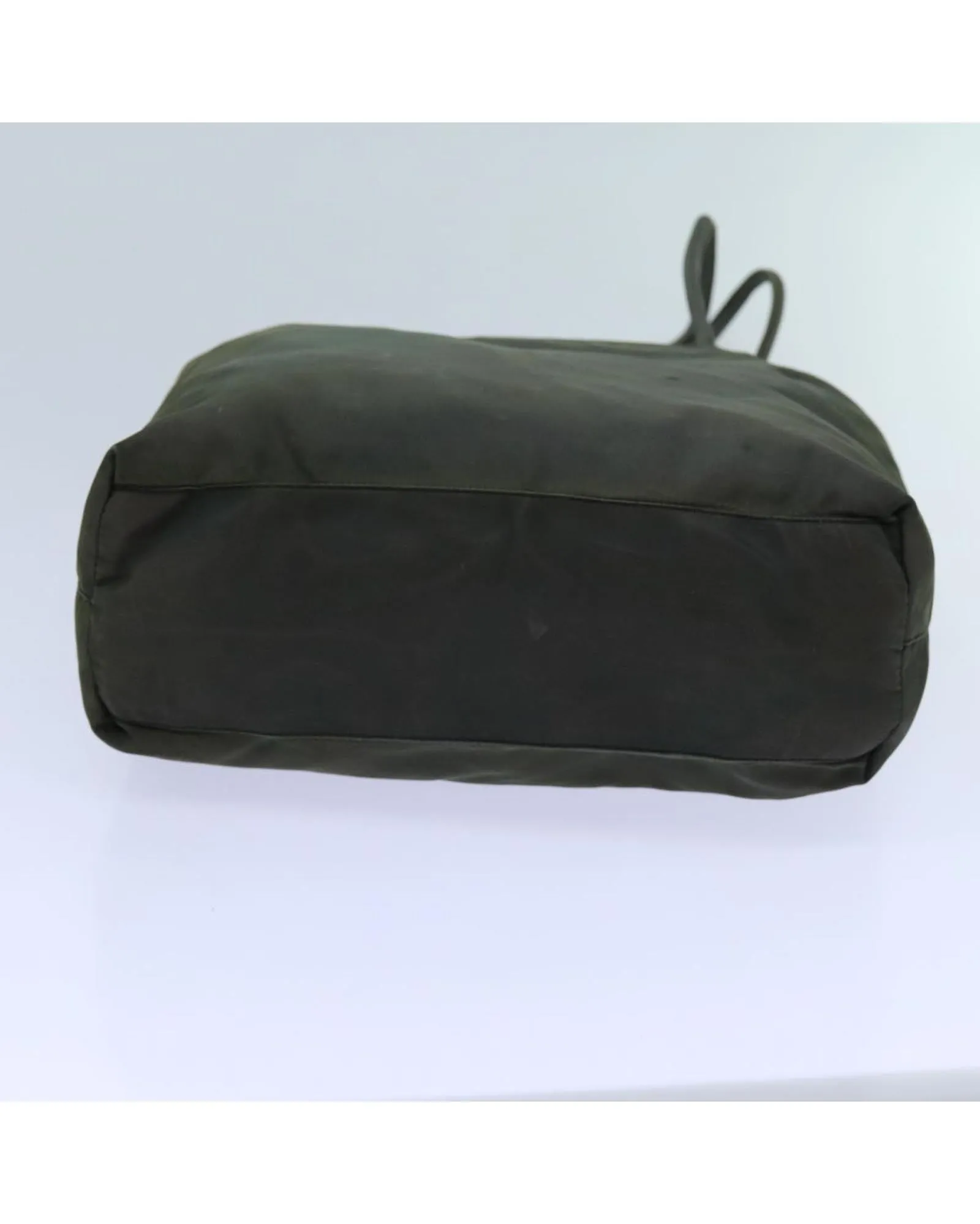 Khaki Nylon Shoulder Bag with 28cm Drop