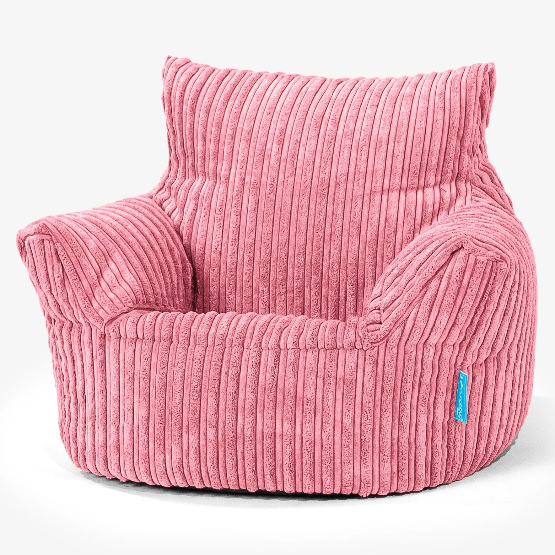 Kids Armchair Bean Bag for Toddlers 1-3 yr - Cord Coral Pink