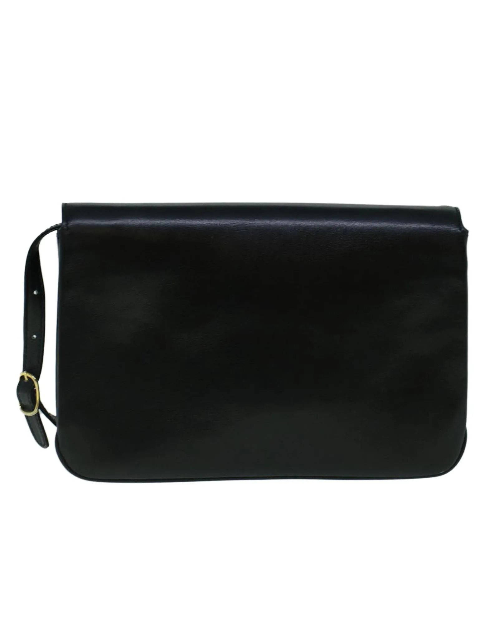 Leather Black Shoulder Bag with Accessories - Rank C