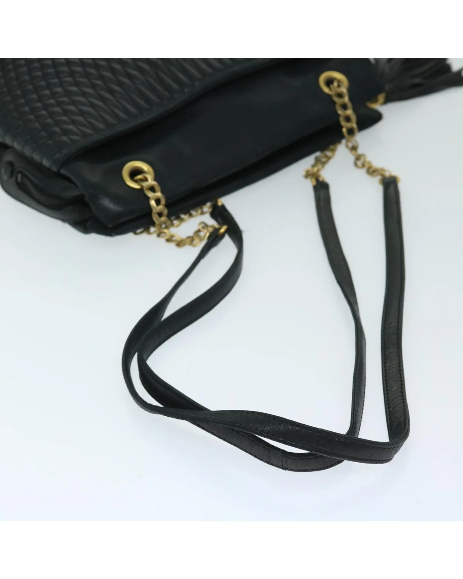 Leather Chain Shoulder Bag by BALLY - Authentic Black