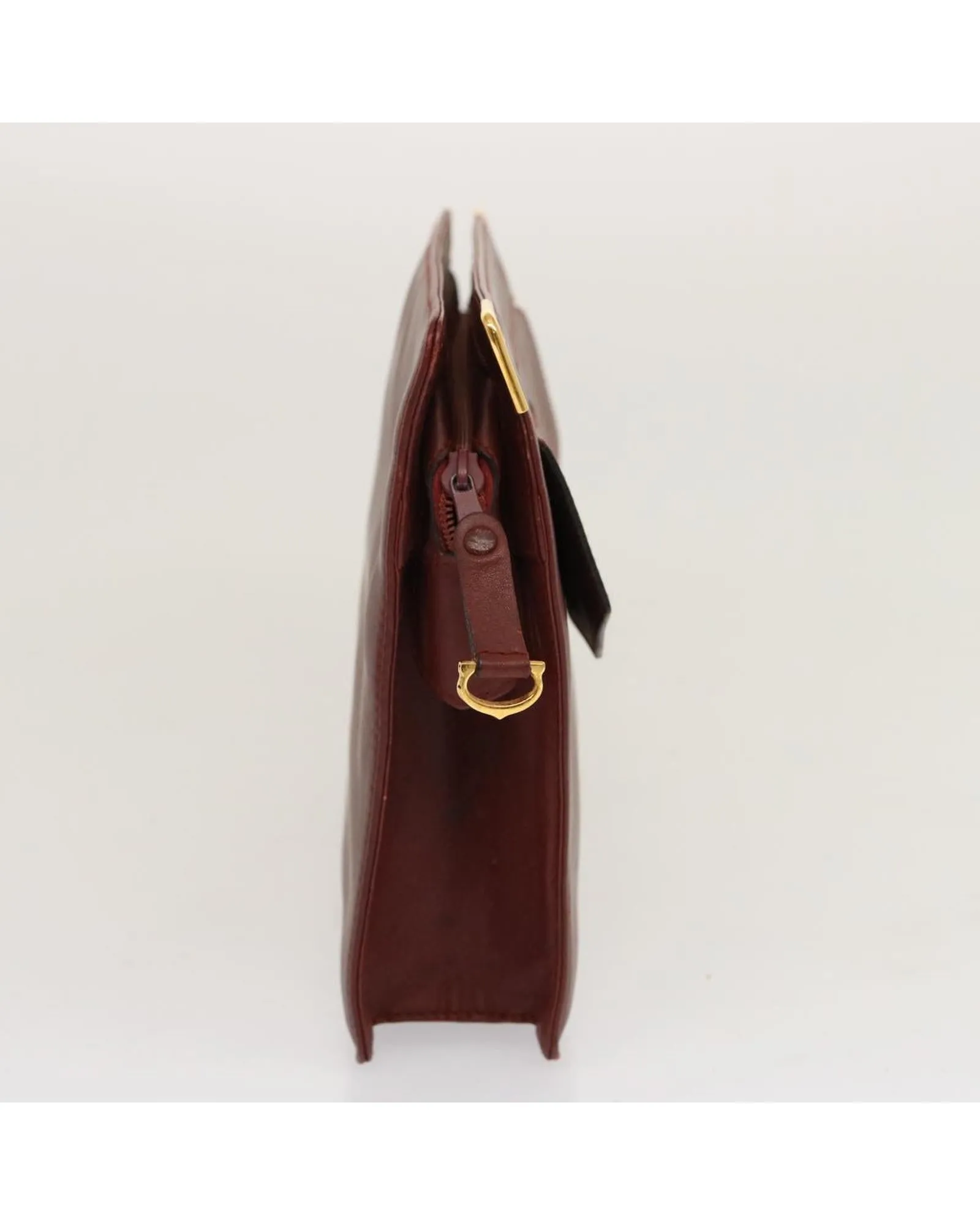 Leather Clutch Shoulder Bag Set - Wine Red - CD Rank