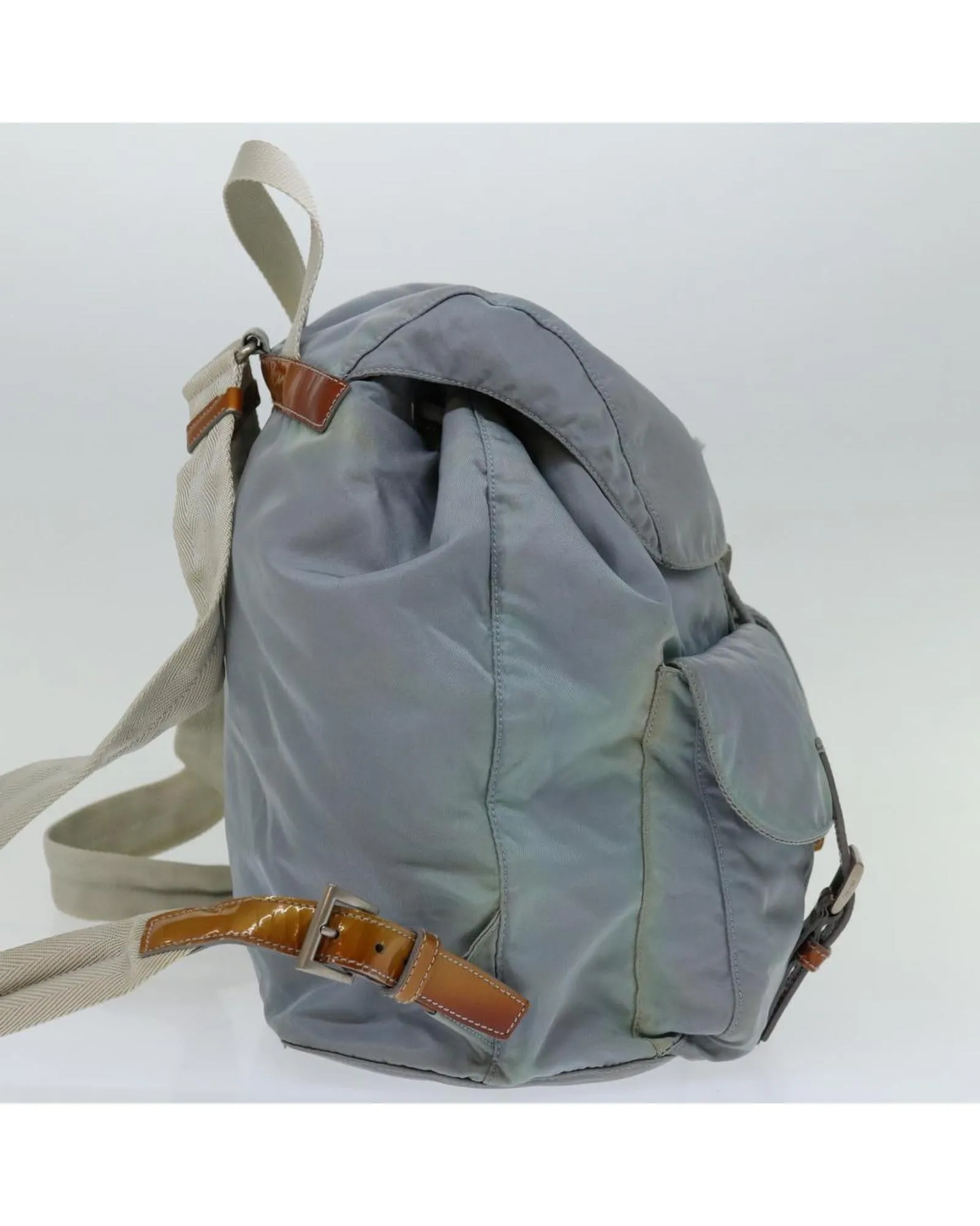 Light Blue Nylon Backpack by Prada