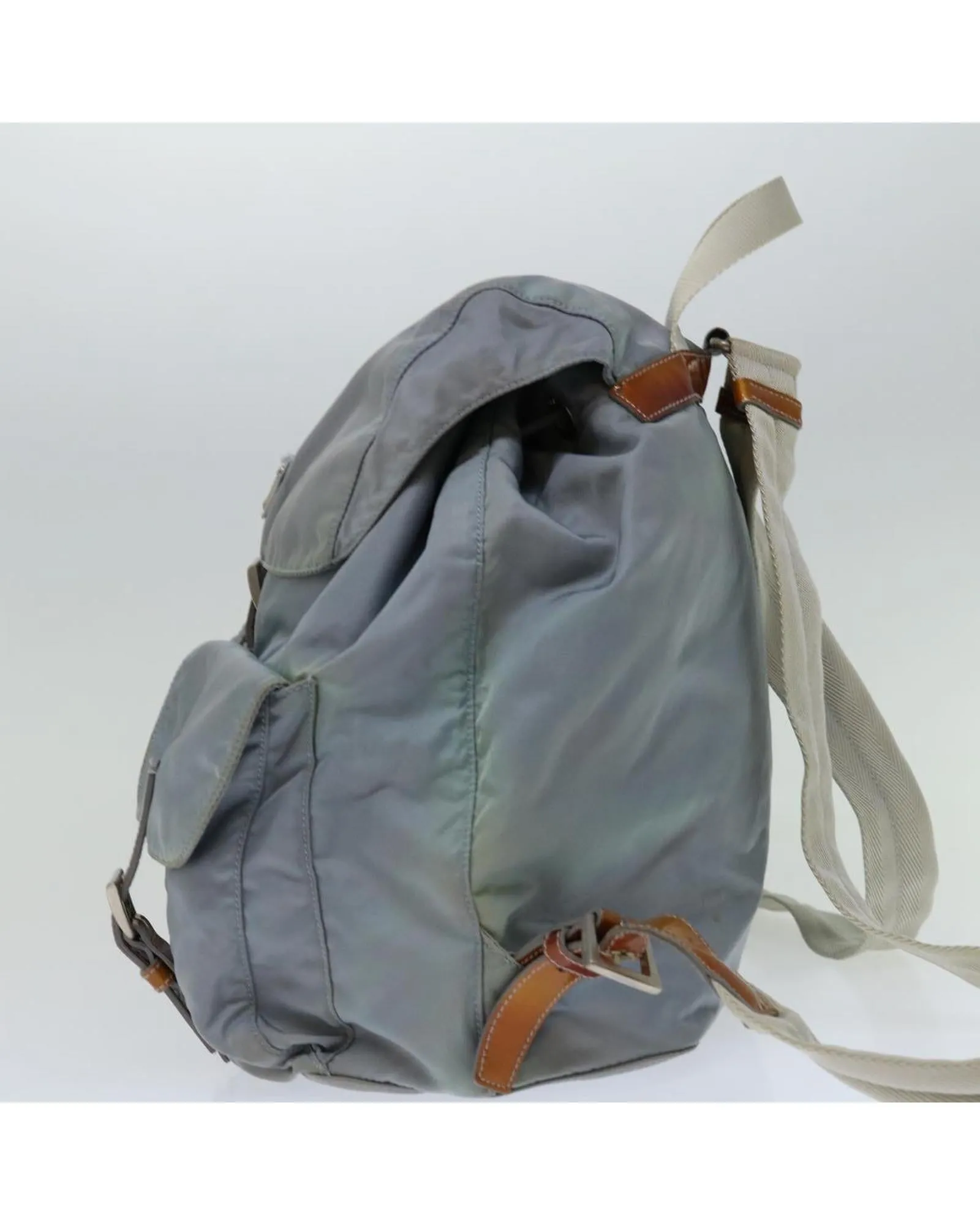 Light Blue Nylon Backpack by Prada