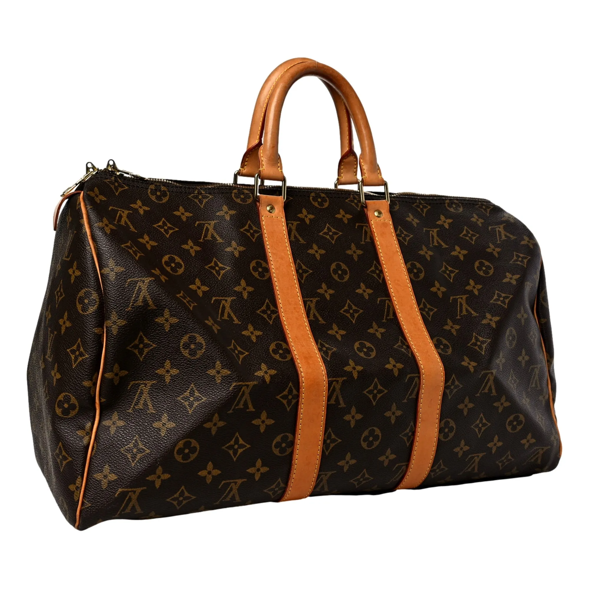 Louis Vuitton Monogram Brown Canvas Keepall 45