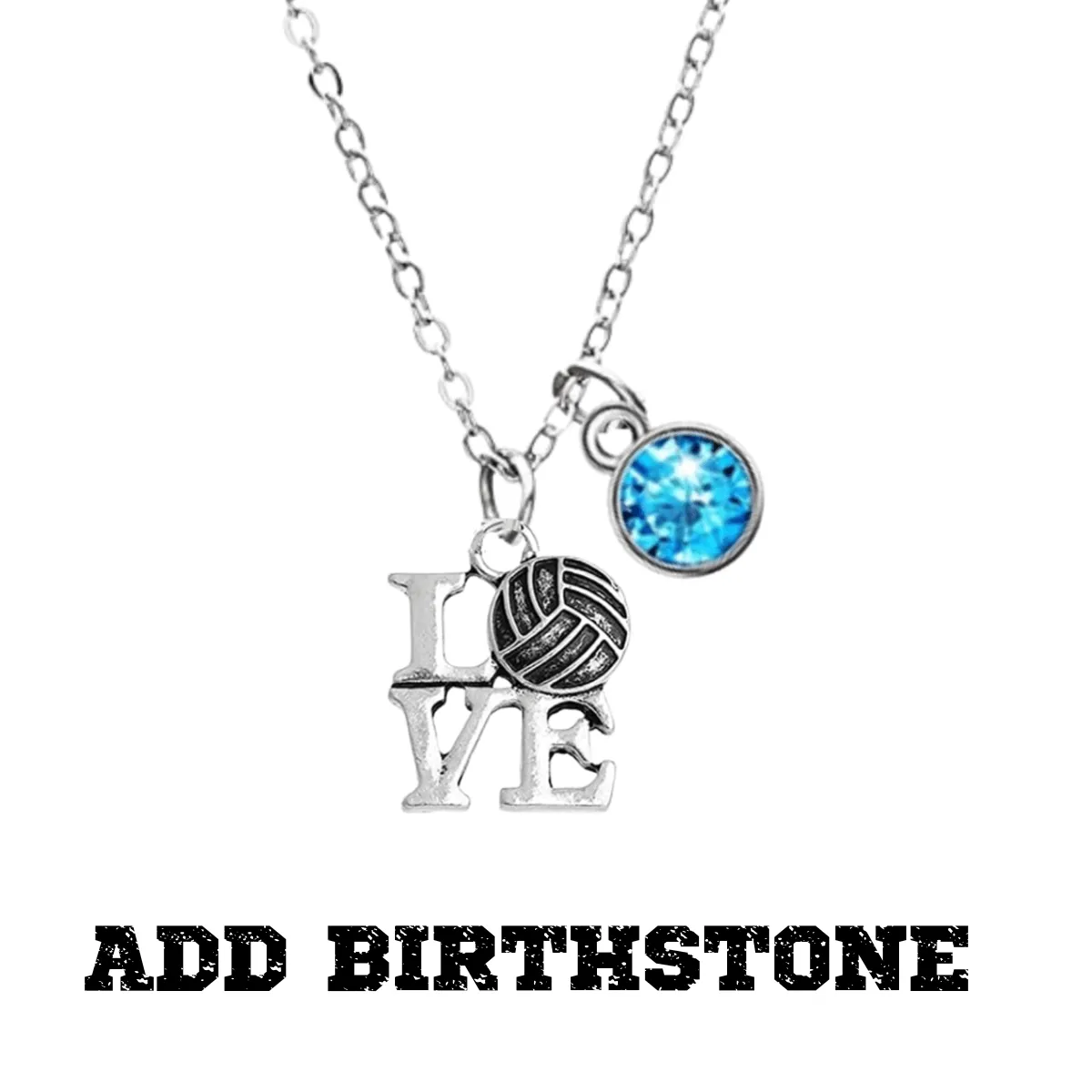 Love Volleyball Charm Necklace