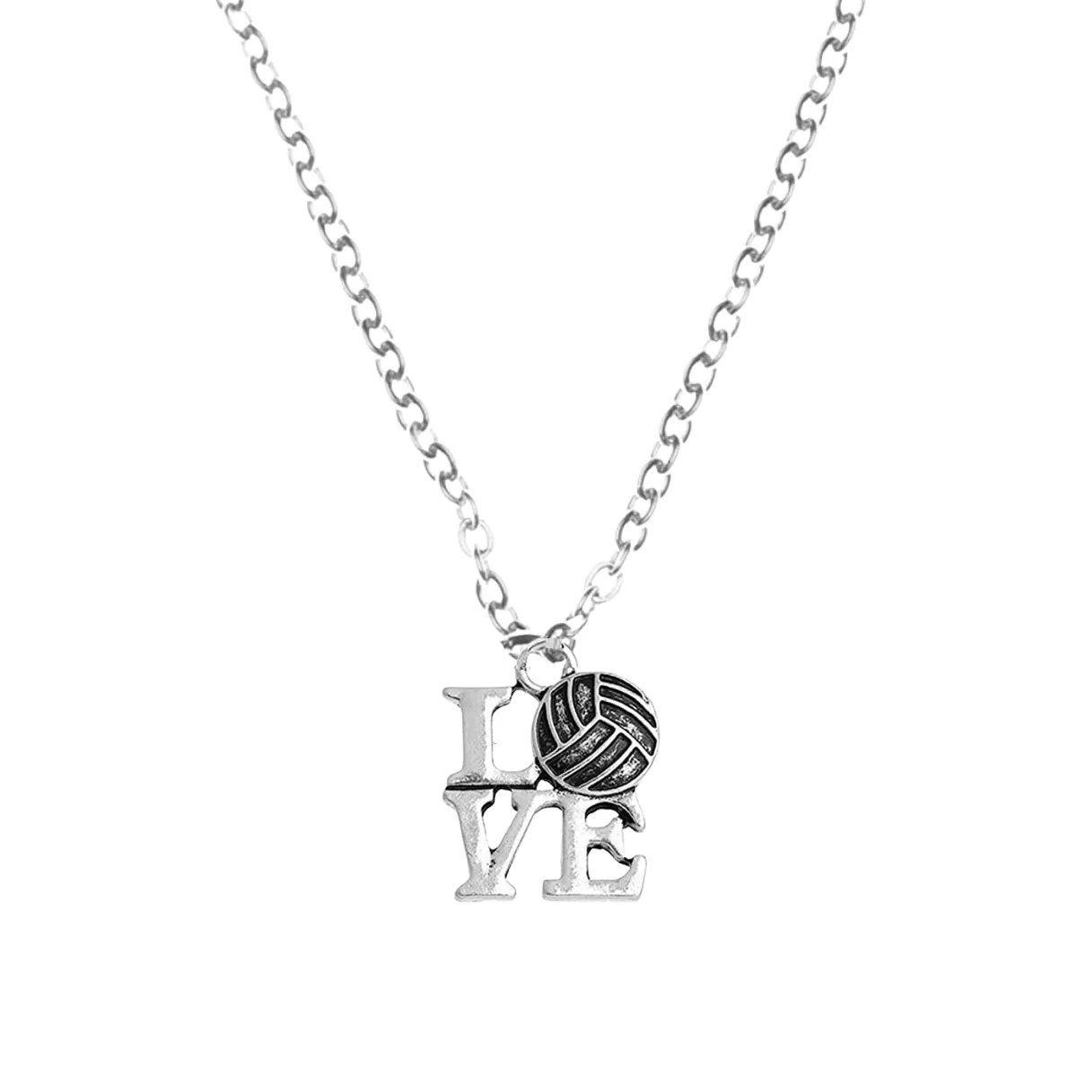 Love Volleyball Charm Necklace