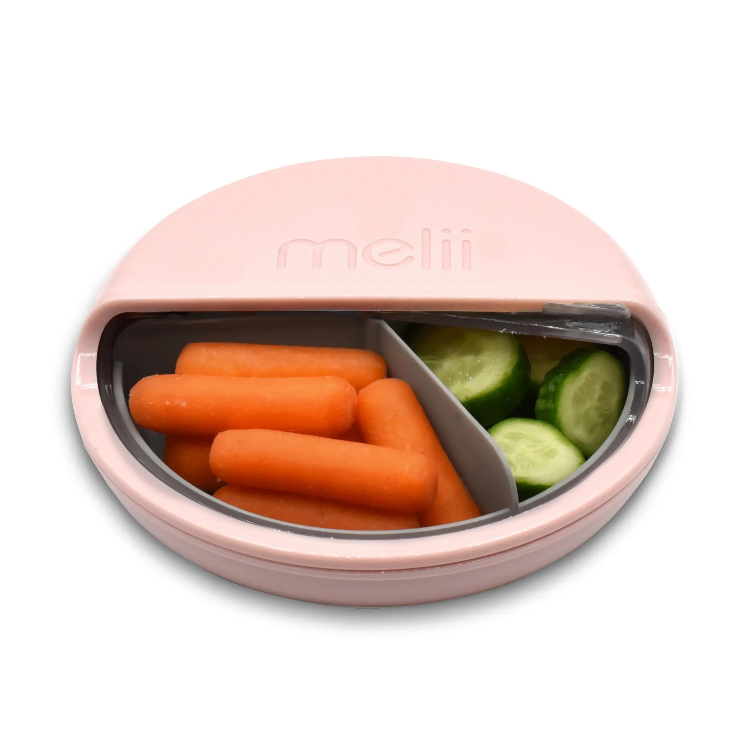 melii Spin Container for Kids - 3-Compartment Snack Container with Exciting Spin Feature - BPA Free, Portable, and Easy to Clean Snack Companion for On the Go Adventures