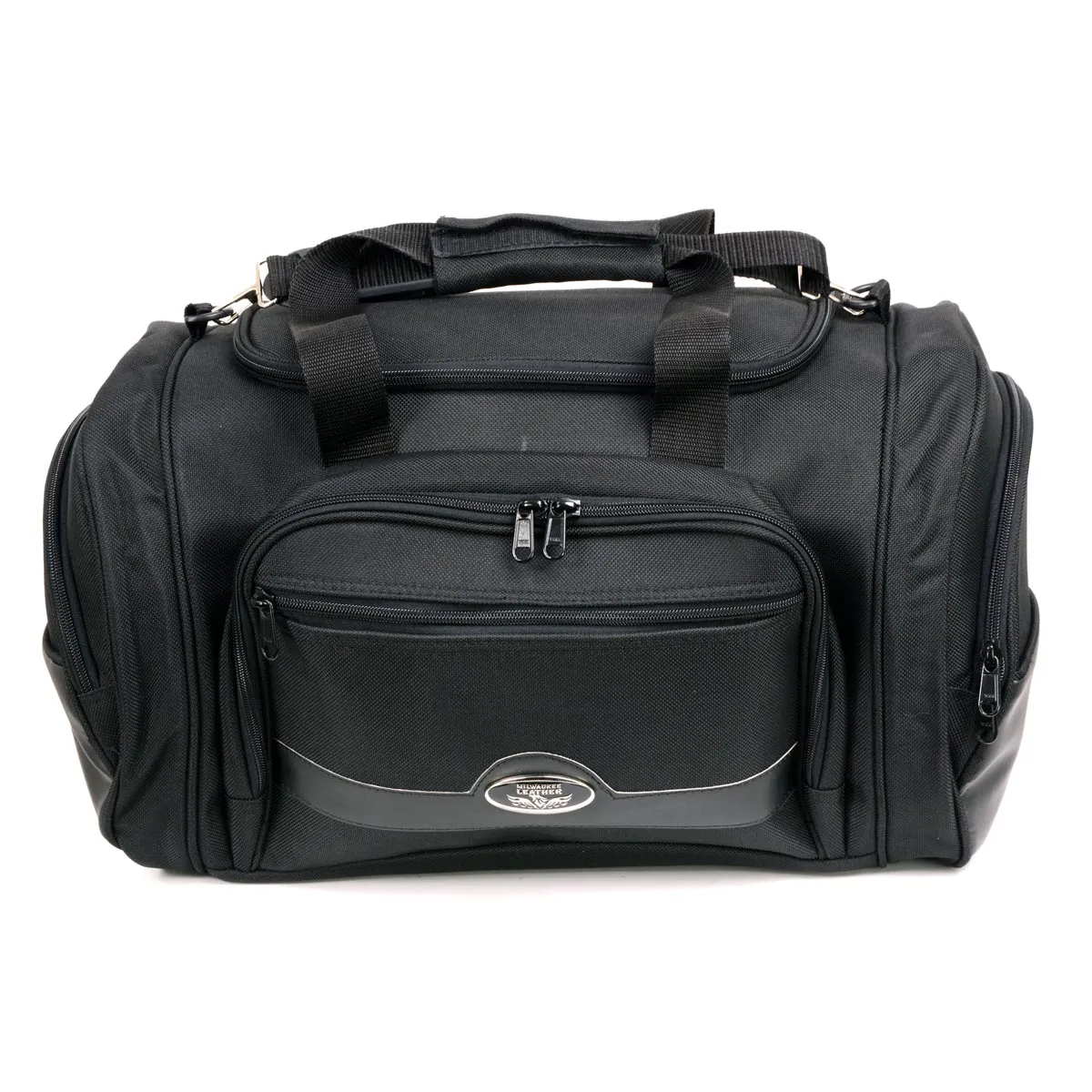 Milwaukee Leather MP8117 Large Black Textile Motorcycle Duffle Style Roll Bag