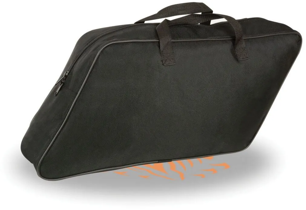 Milwaukee Leather MP8140 Black Large Textile Slant Motorcycle Saddlebags Inside Liner