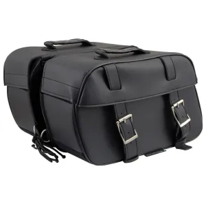 Milwaukee Leather SH57701 Black Medium PVC Zip-Off Motorcycle Saddlebag